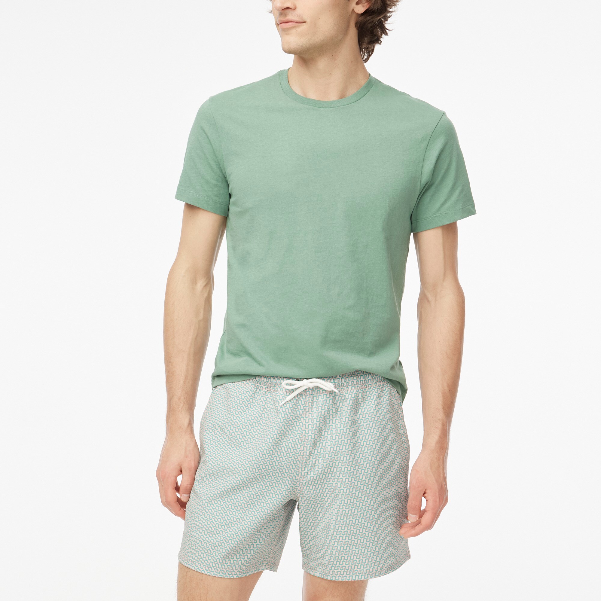 6" compression-lined swim trunk