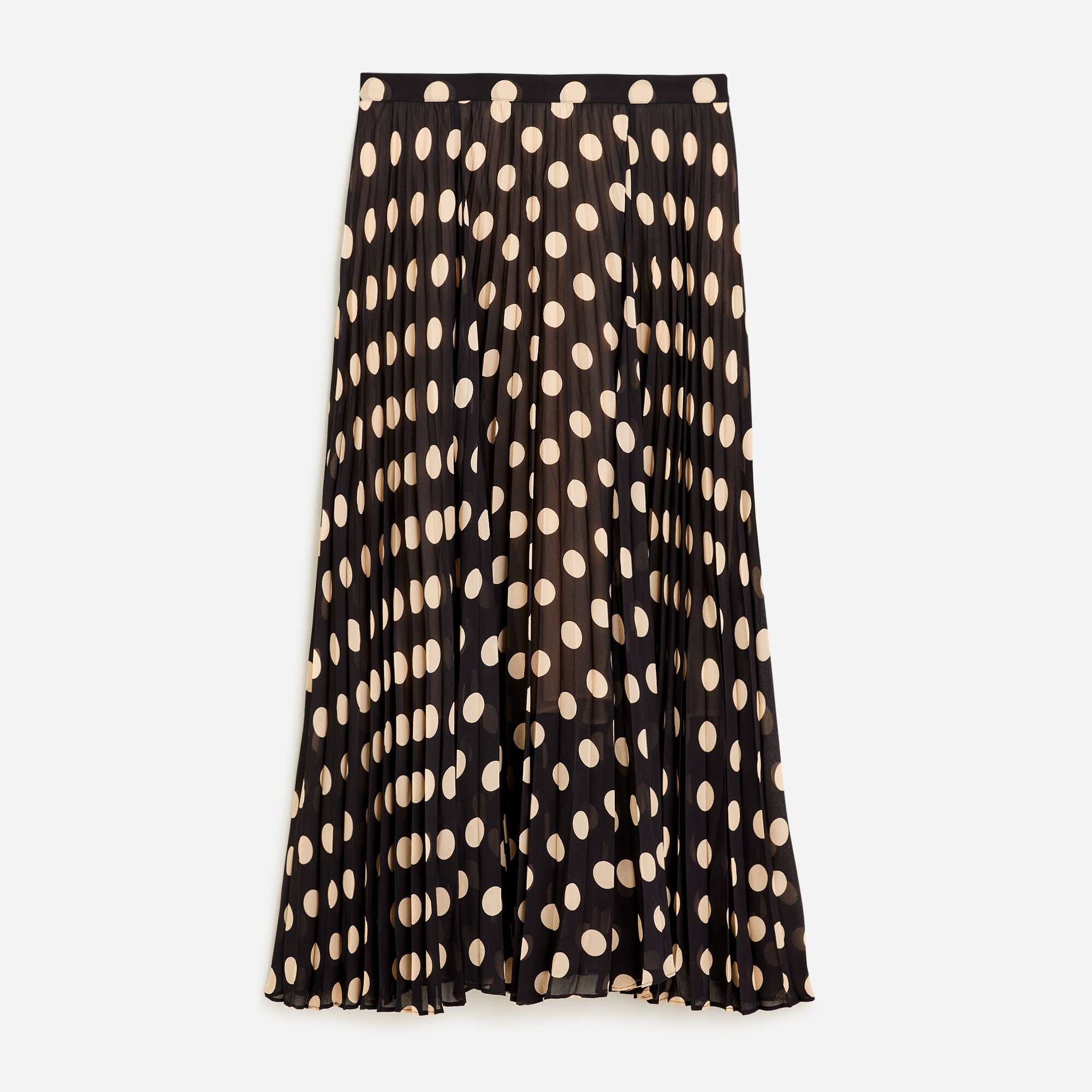 Gwyneth pleated skirt in dot chiffon