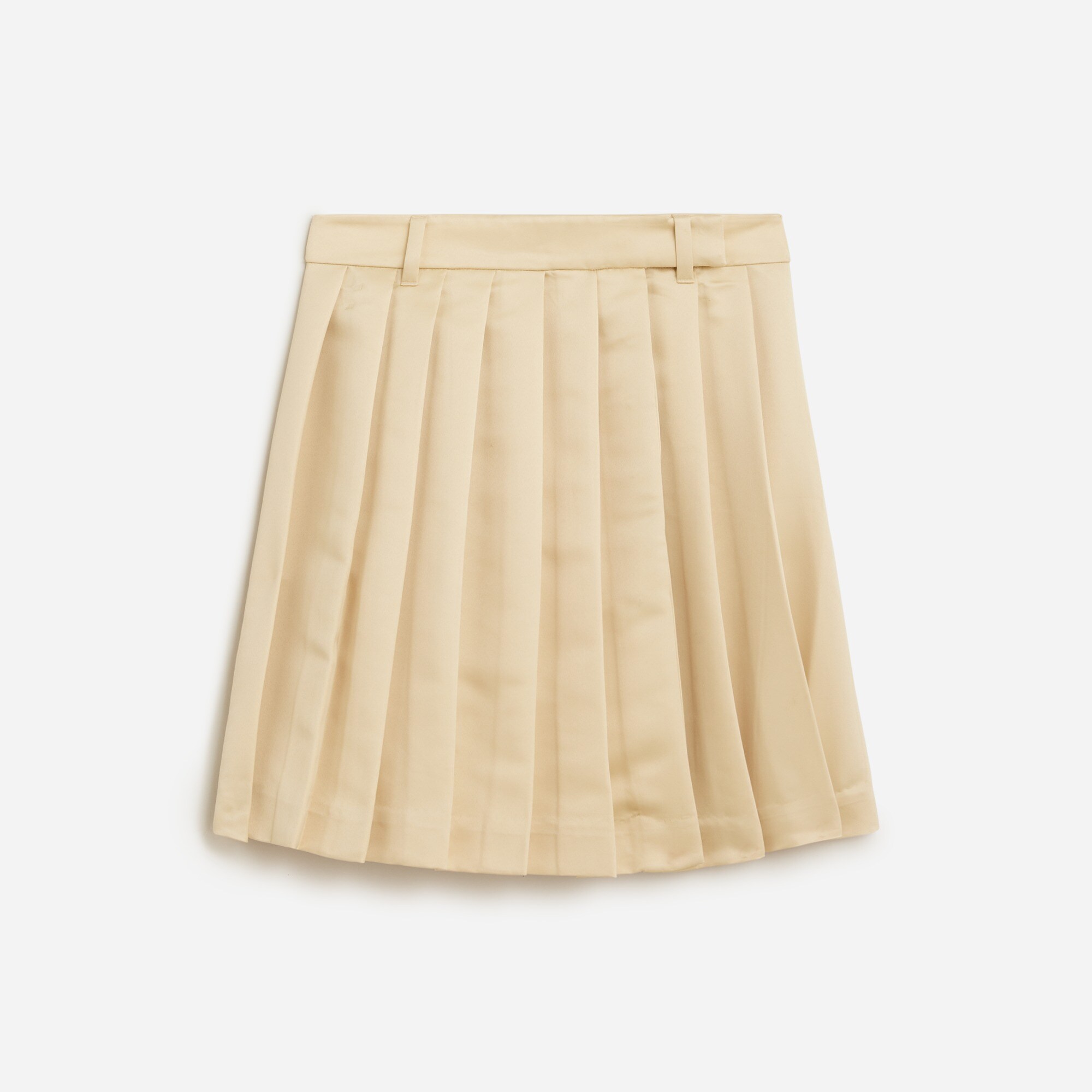  Pleated midi skirt in satin