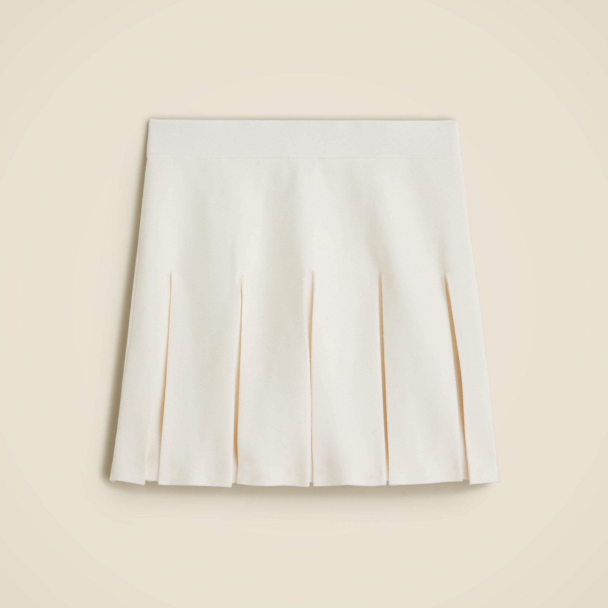 Pleated mini sweater-skirt