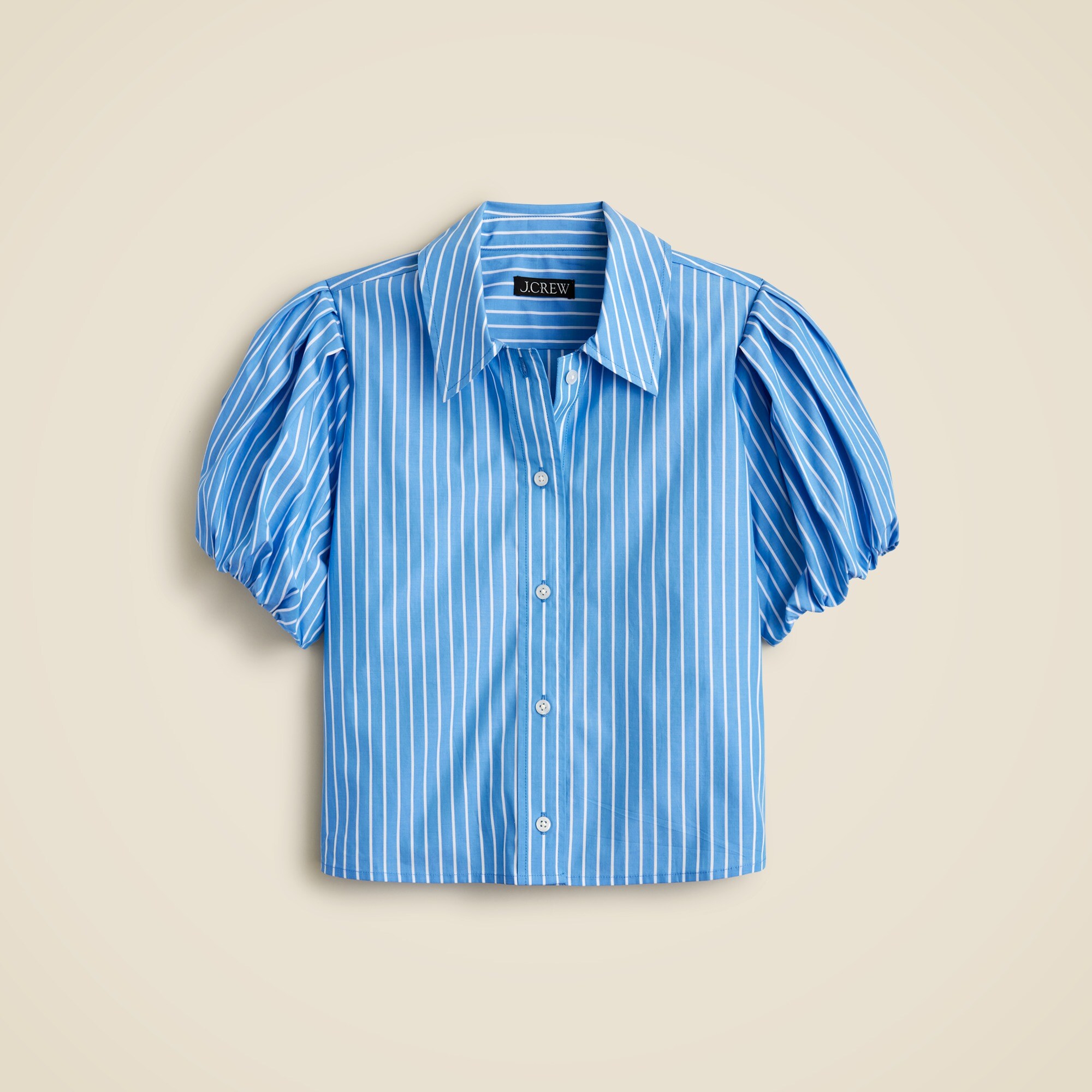Gamine Puff-sleeve Shirt In Stripe For Women | J.Crew