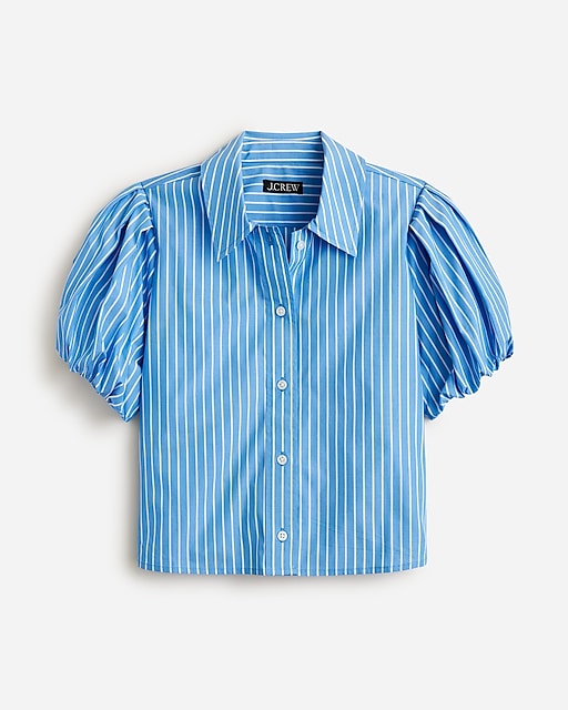  Gamine puff-sleeve shirt in stripe
