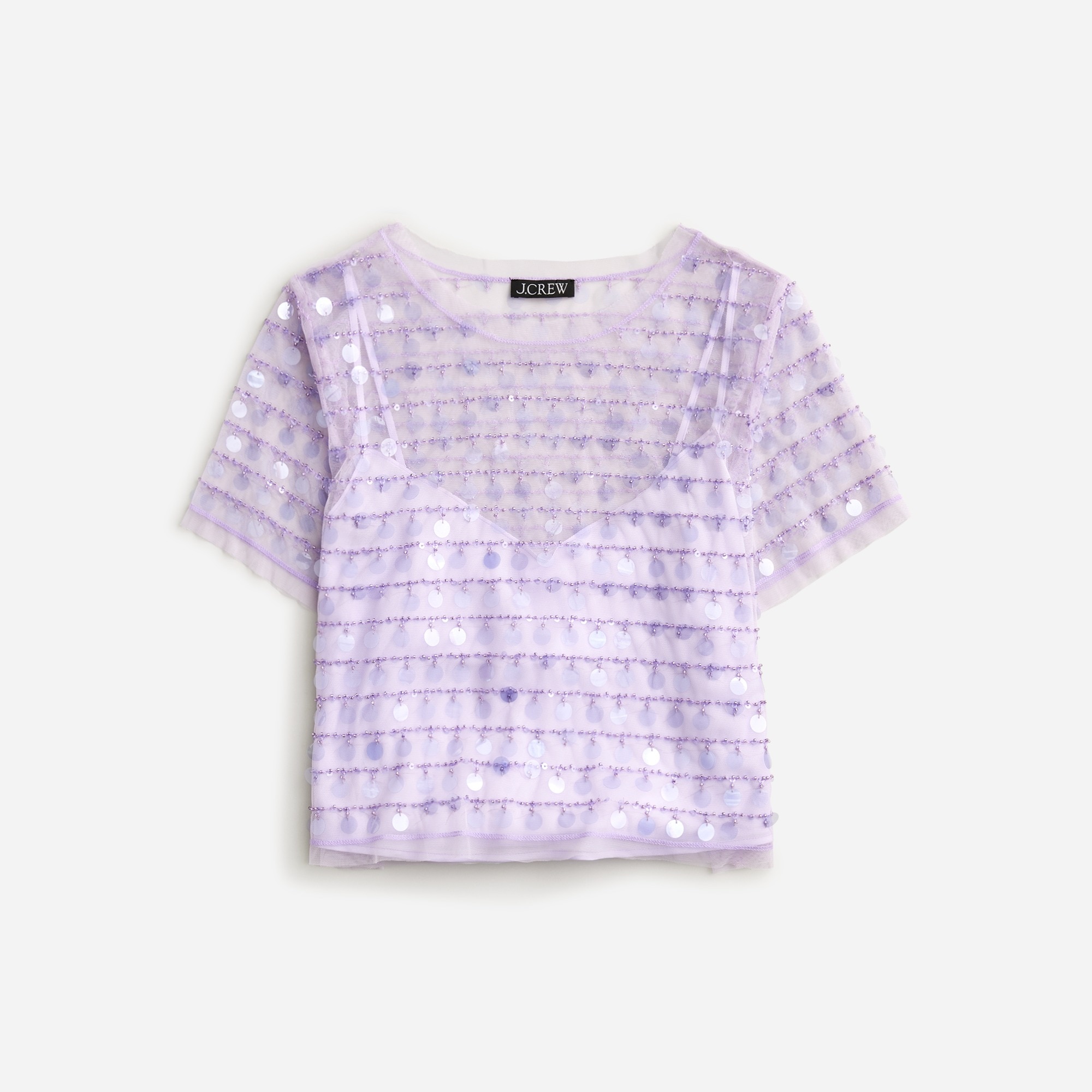  Collection layered sequin T-shirt