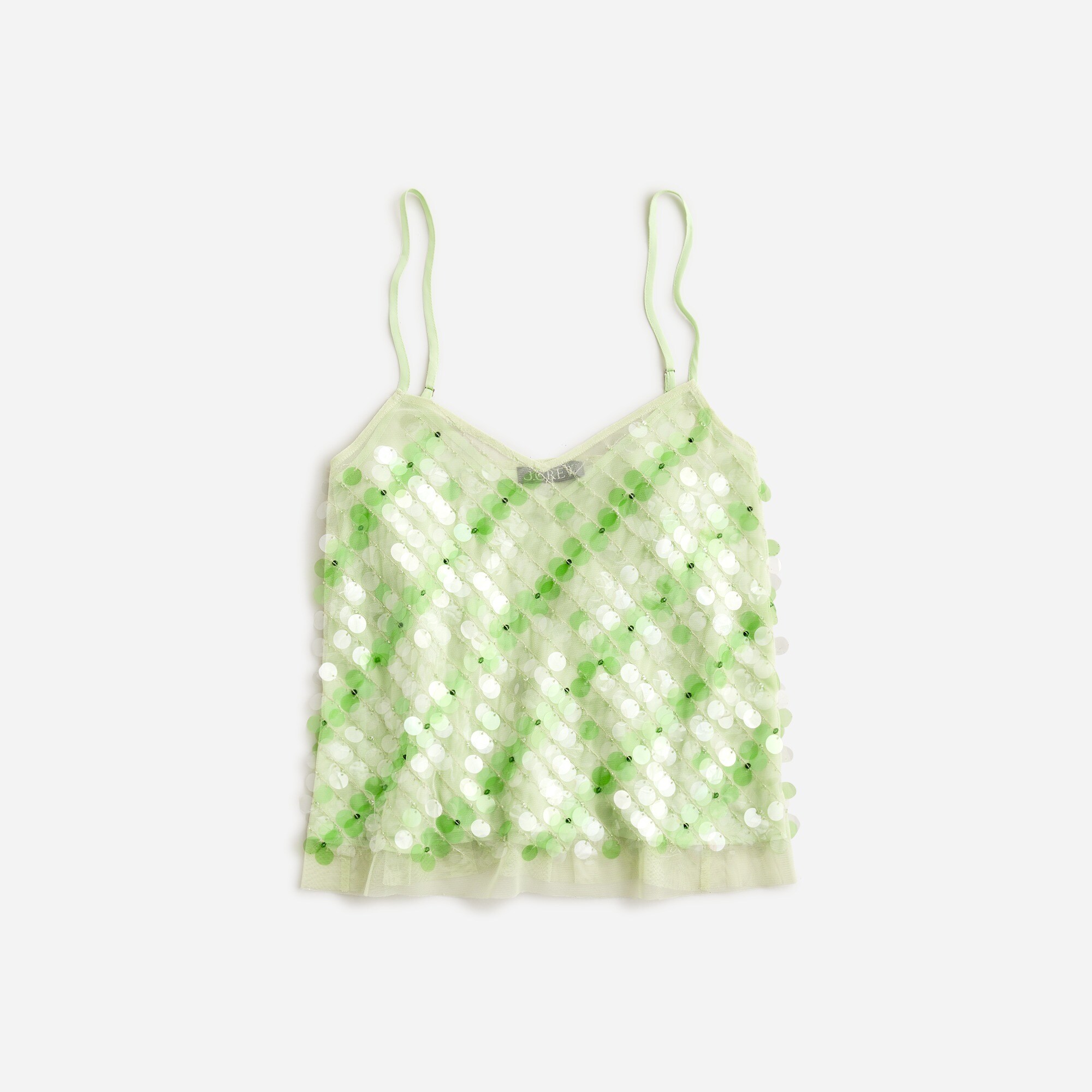 Collection layered sequin tank top