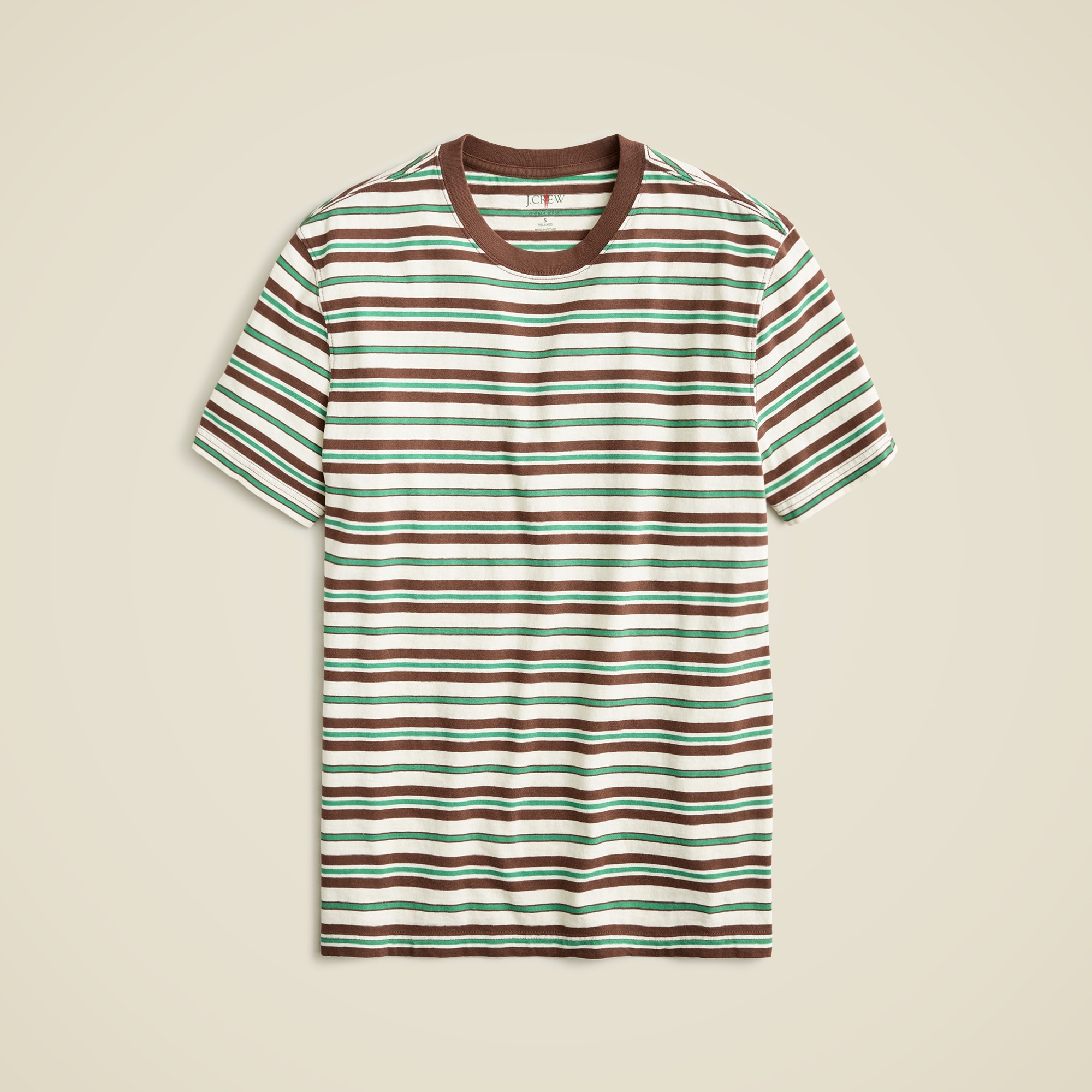  Tall vintage-wash cotton T-shirt in stripe