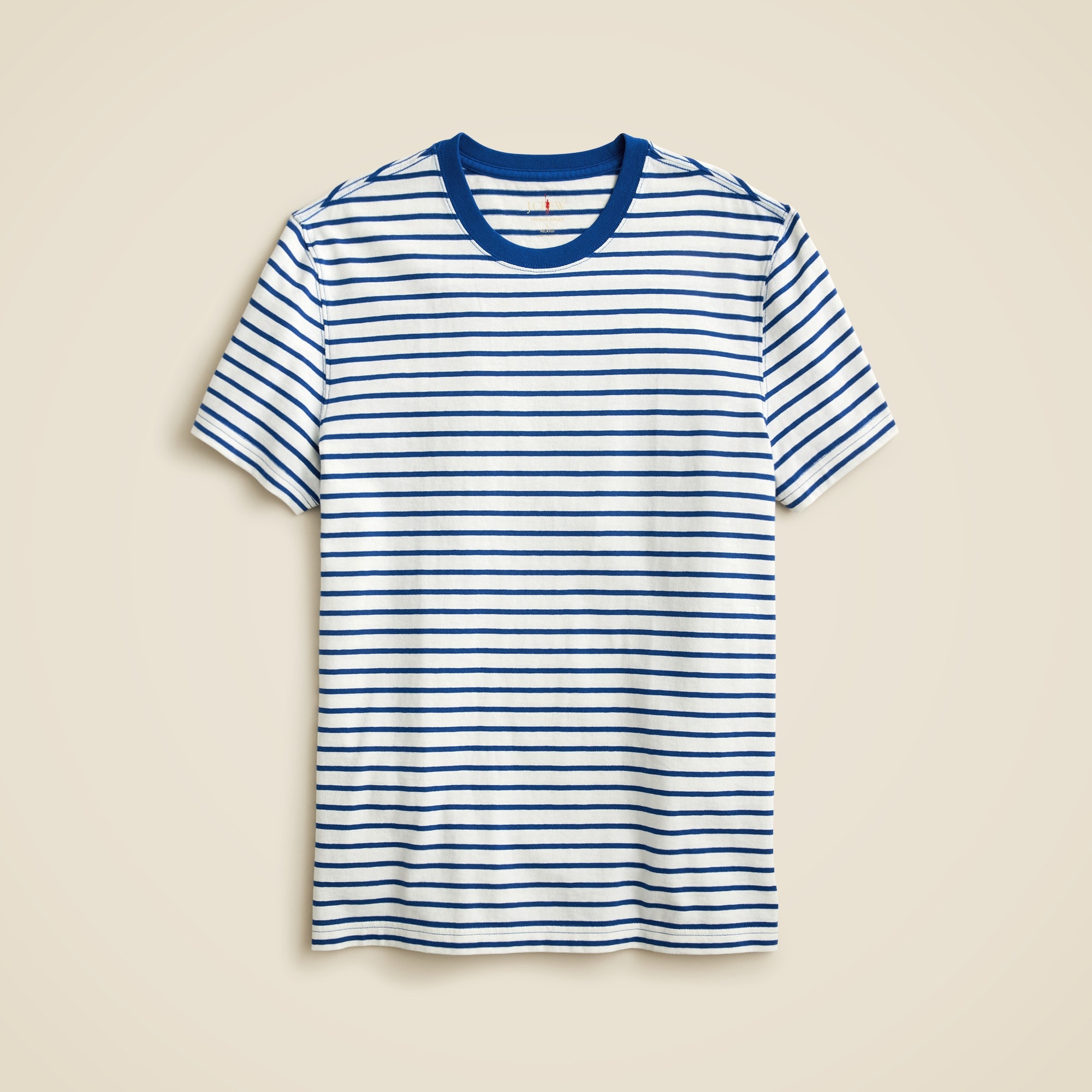 mens Vintage-wash cotton T-shirt in stripe