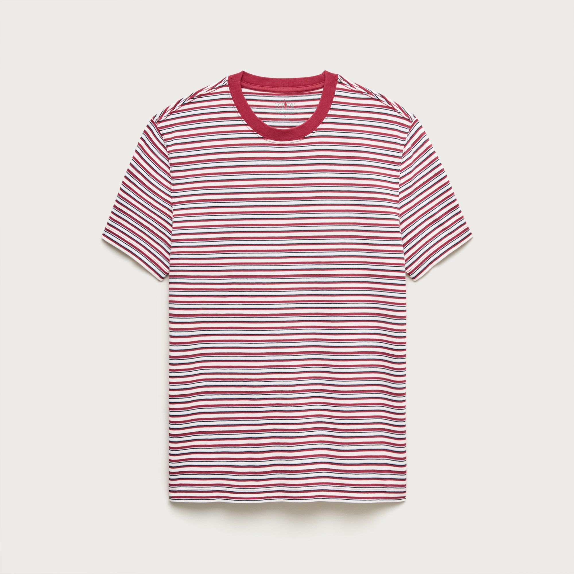 Vintage-wash cotton T-shirt in stripe