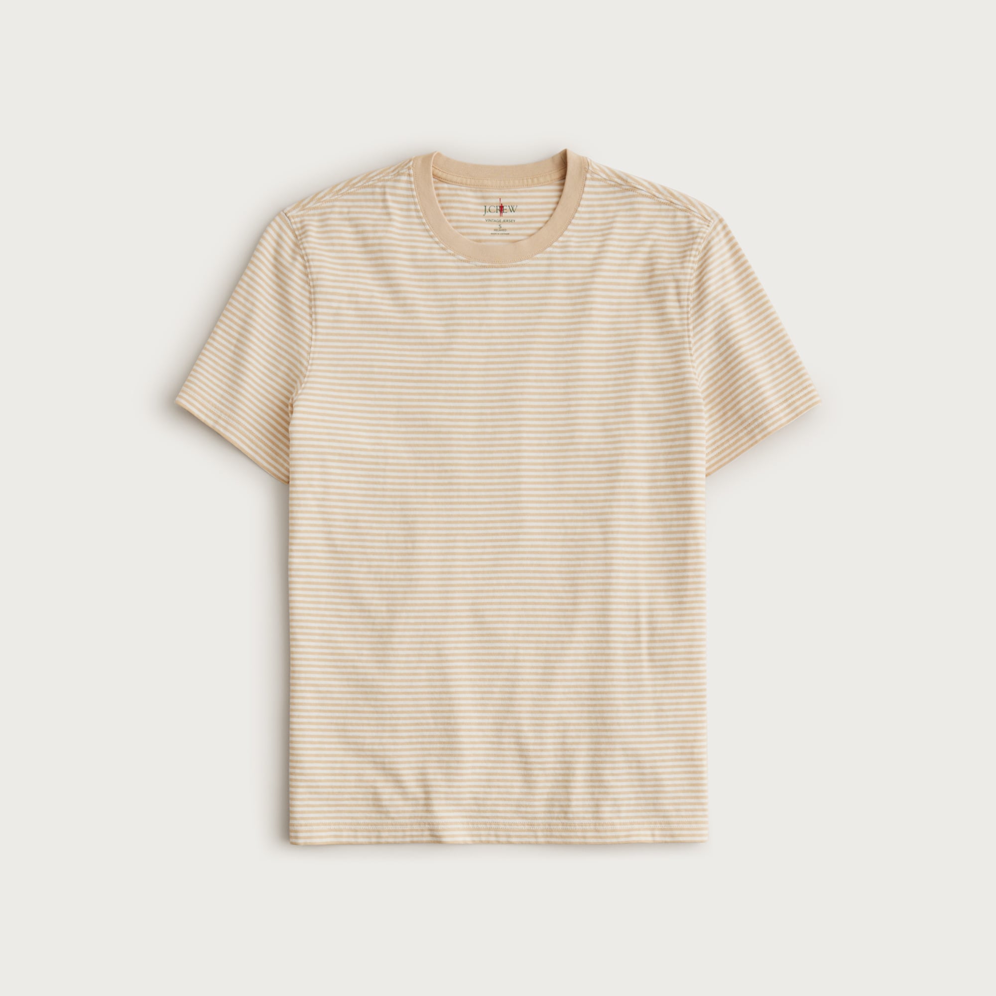 Vintage-wash cotton T-shirt in stripe