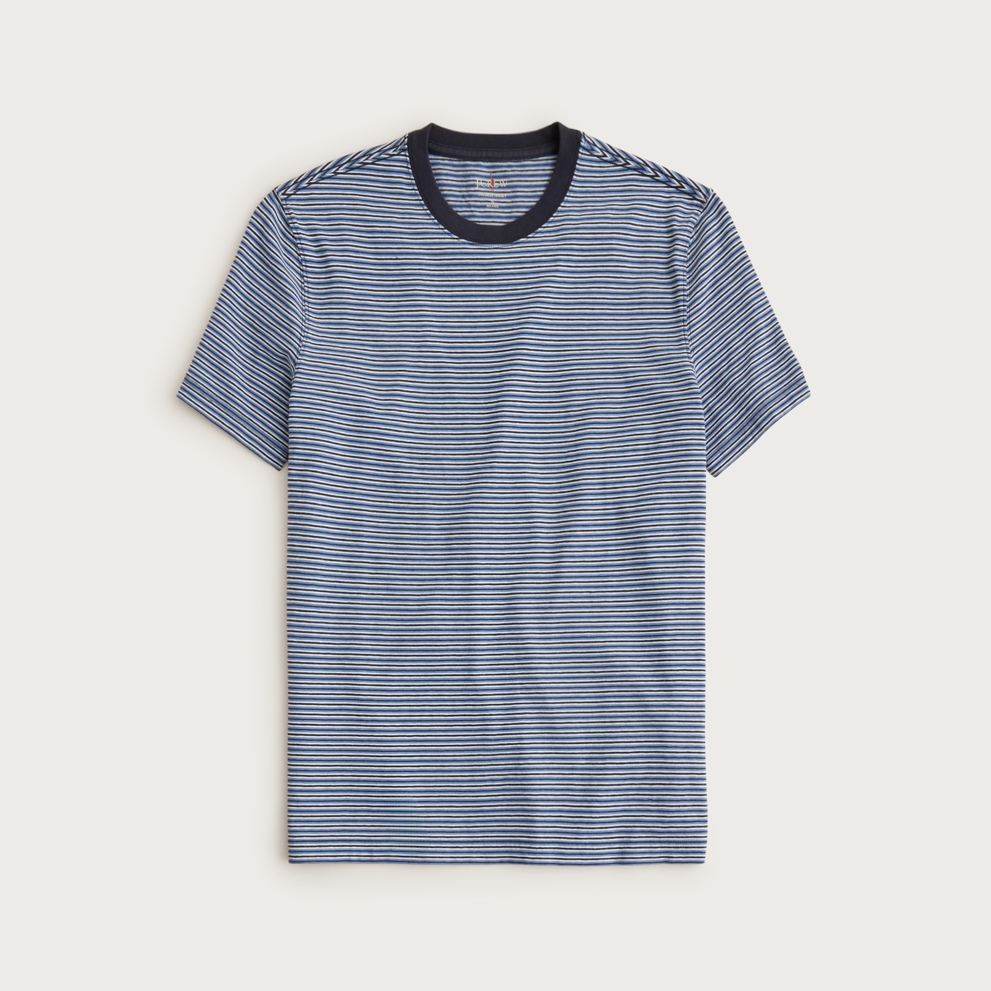  Vintage-wash cotton T-shirt in stripe