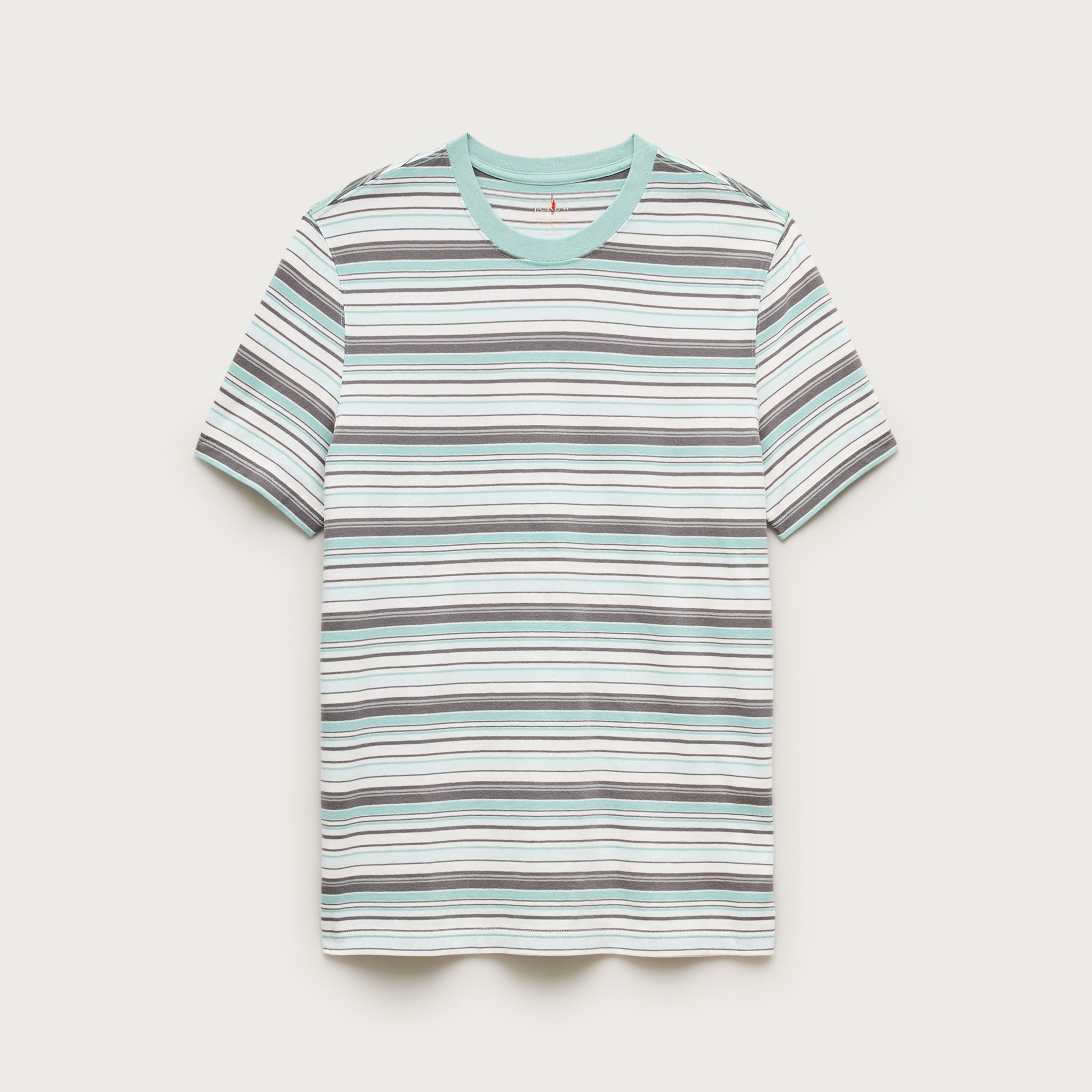 Vintage-wash cotton T-shirt in stripe