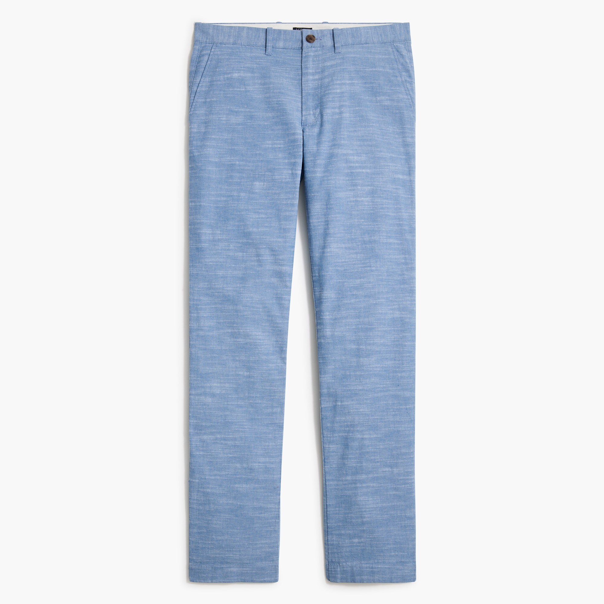 chambray straight-fit flex chino pant for men