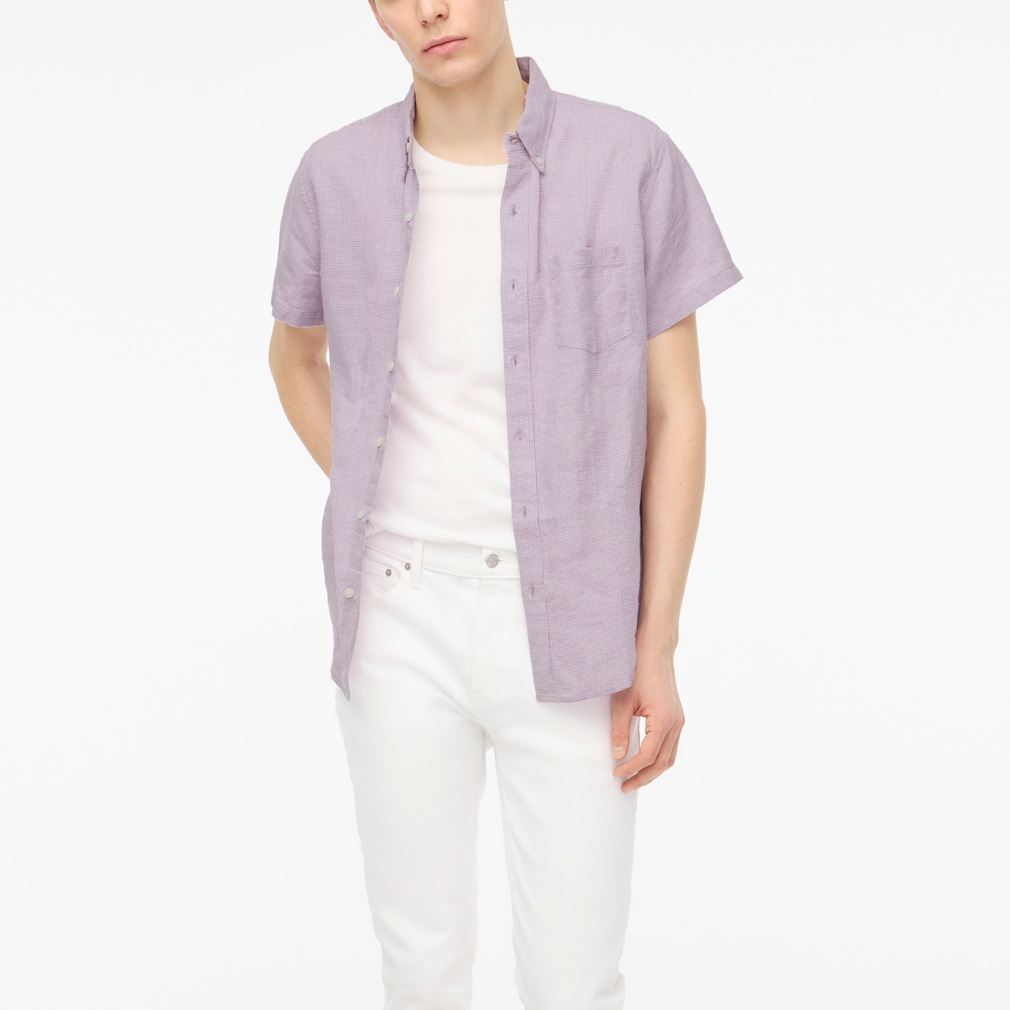 crewre online shop / アセテートパネルシームシャツ