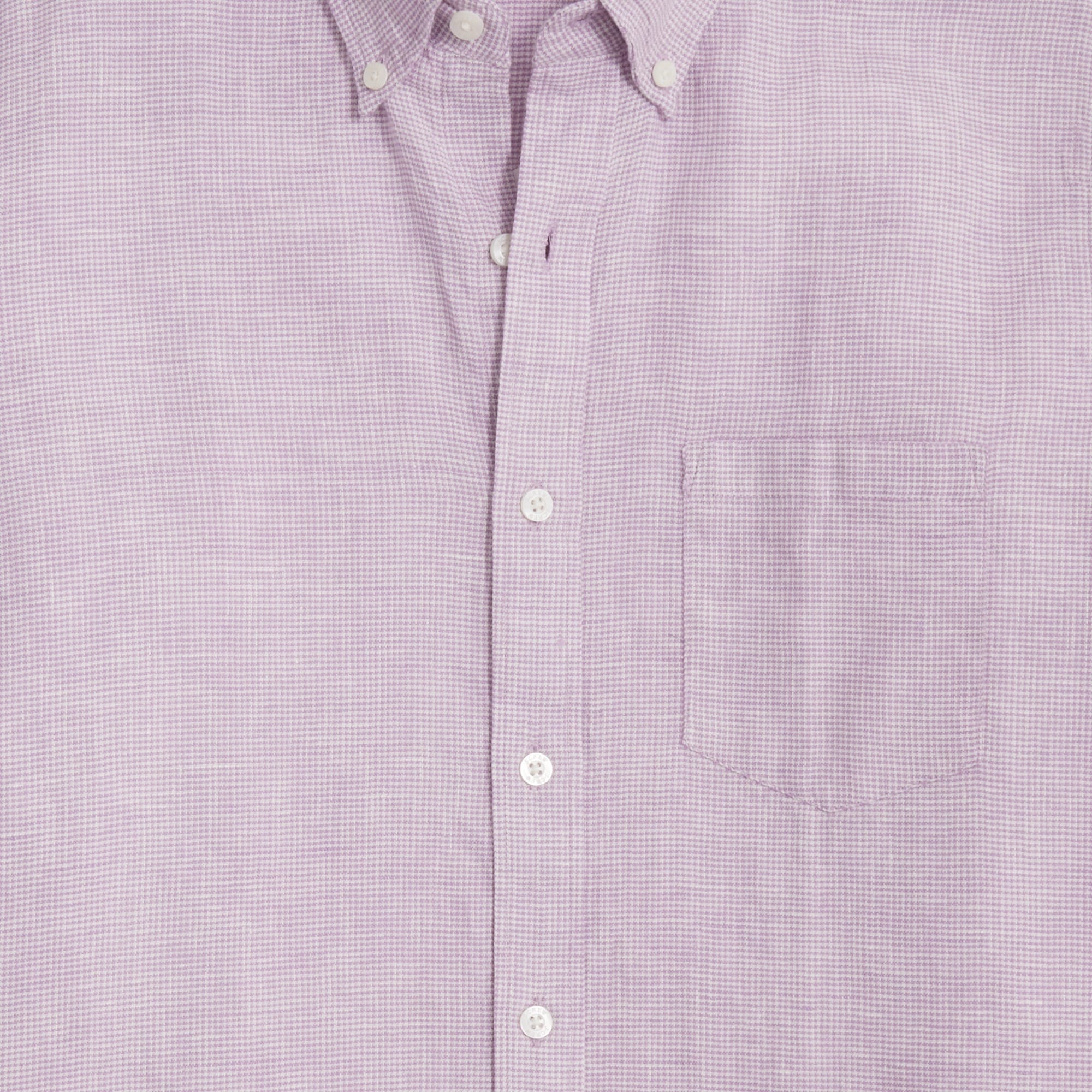 Short-sleeve linen-blend shirt