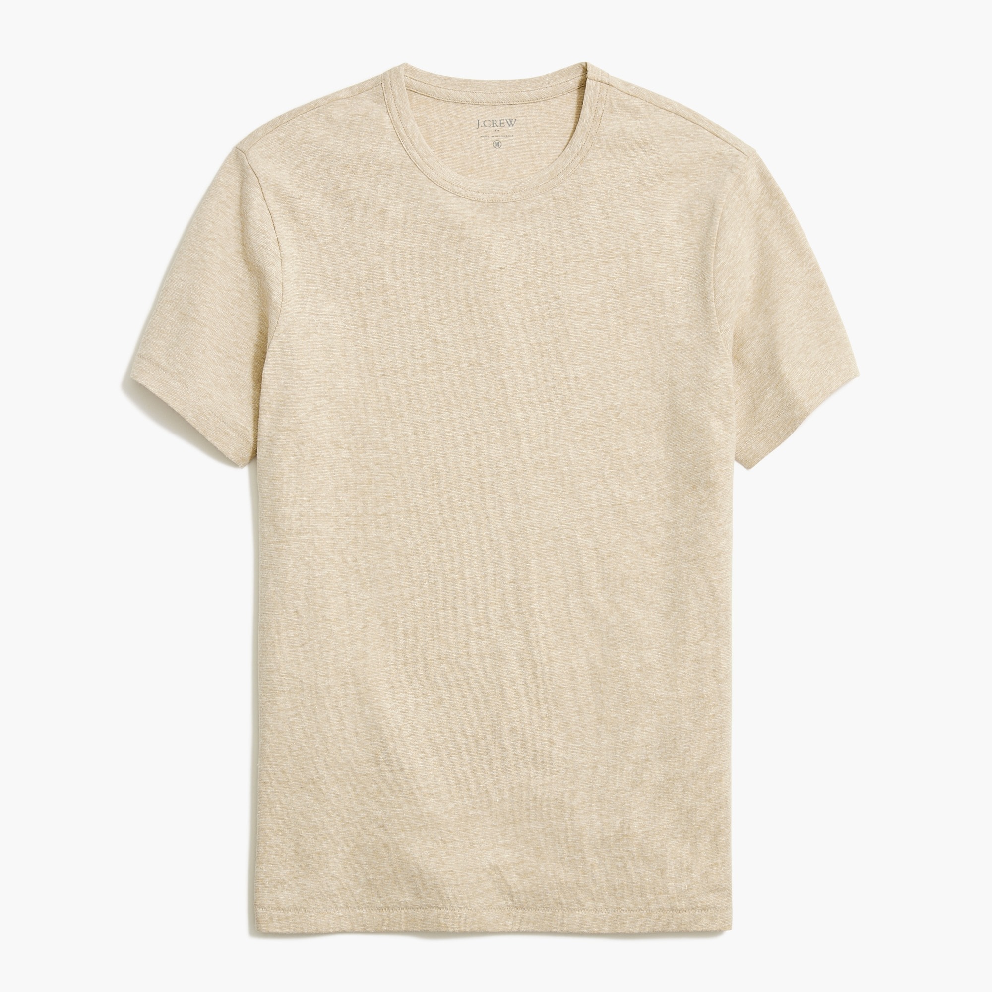 Linen-cotton blend tee