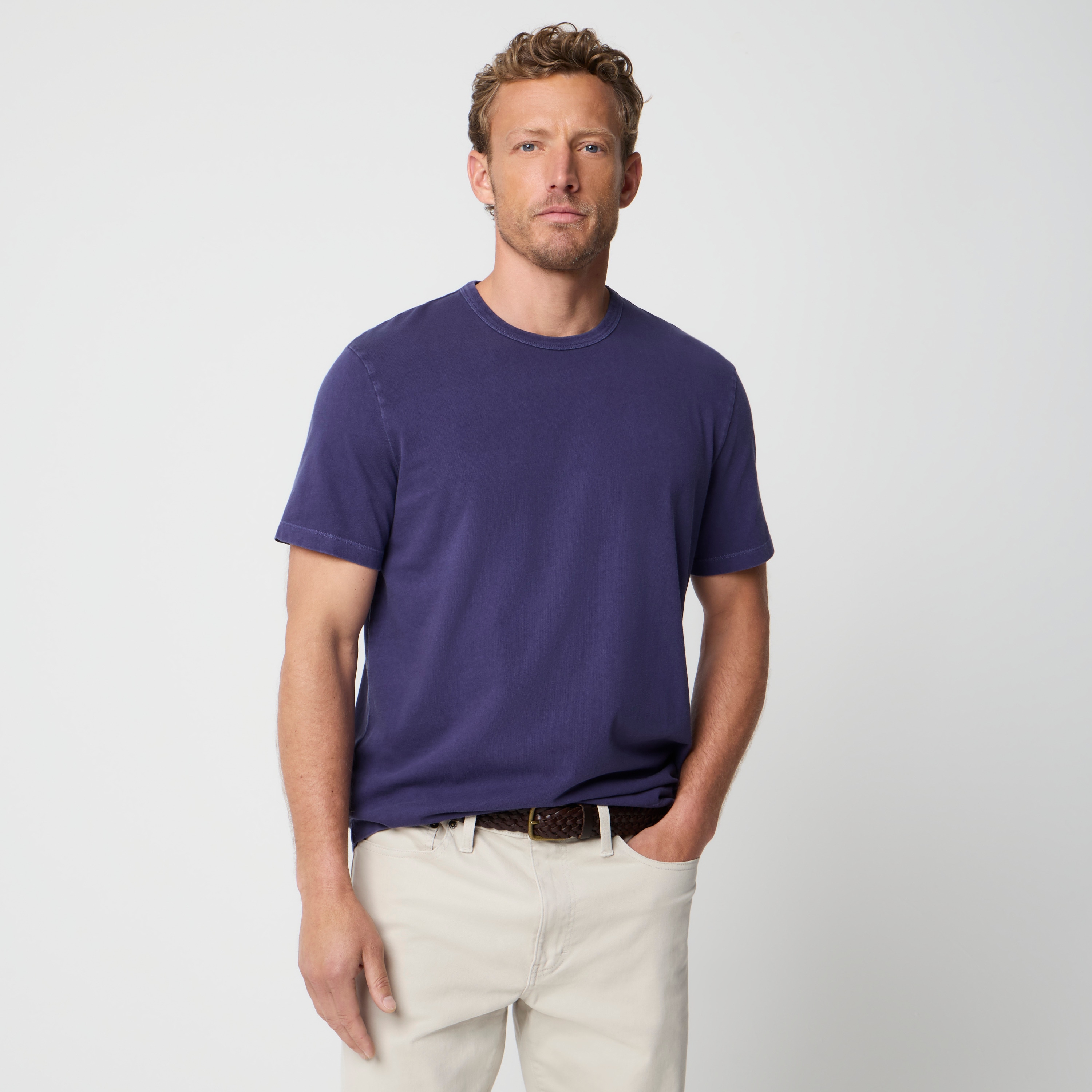 100% Cotton Garment-dyed Tee For Men | Factory