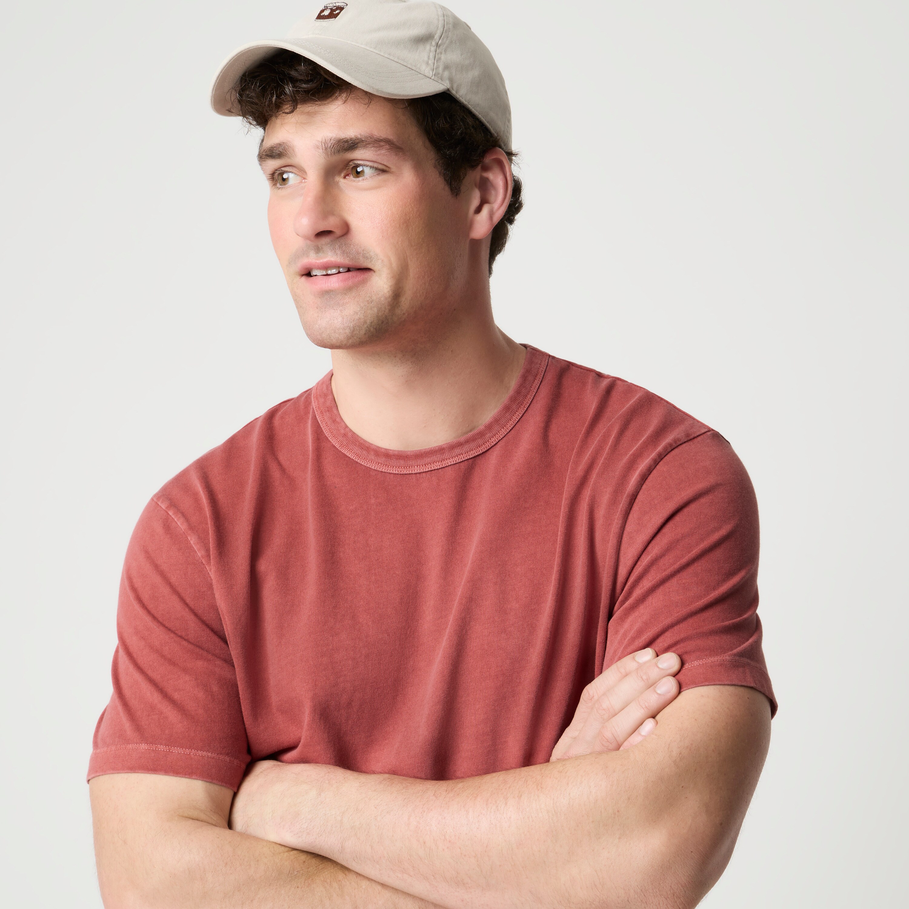 100% cotton garment-dyed tee
