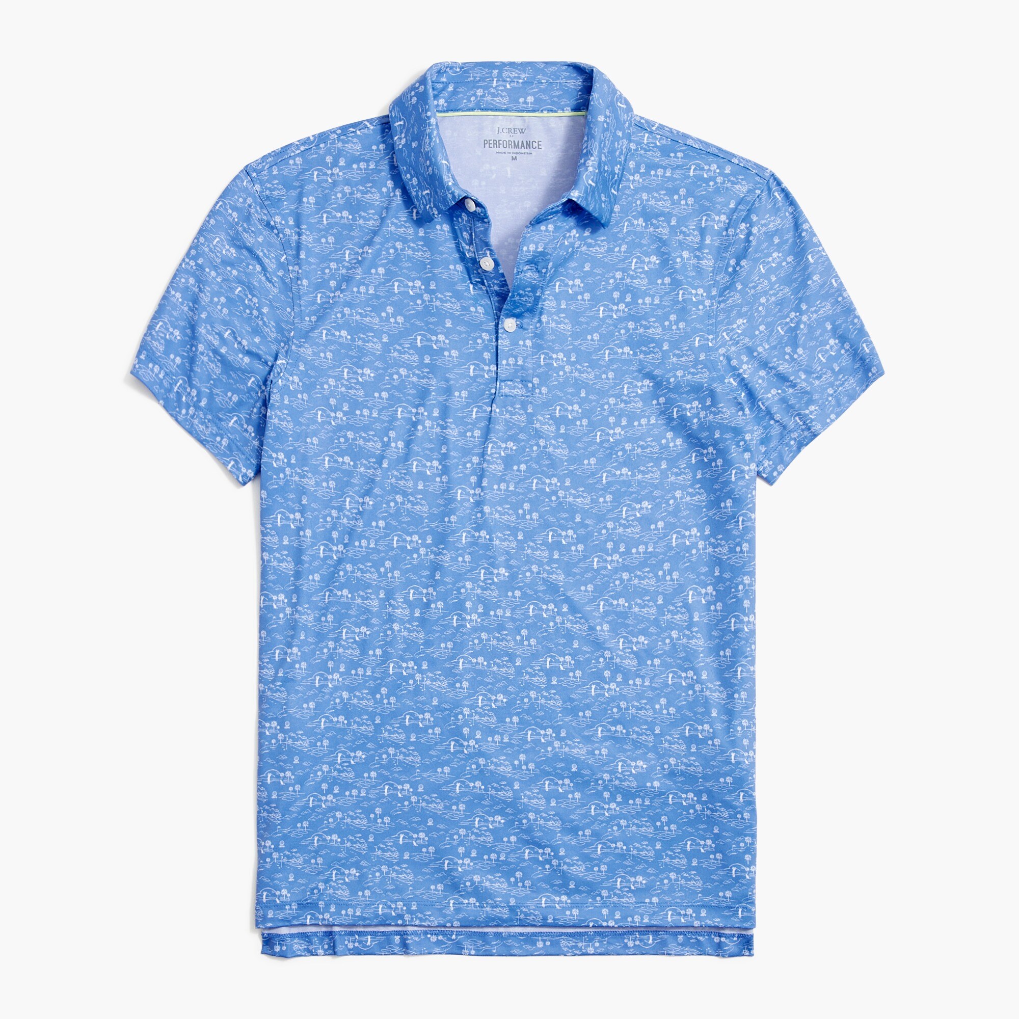 printed performance polo shirt for men