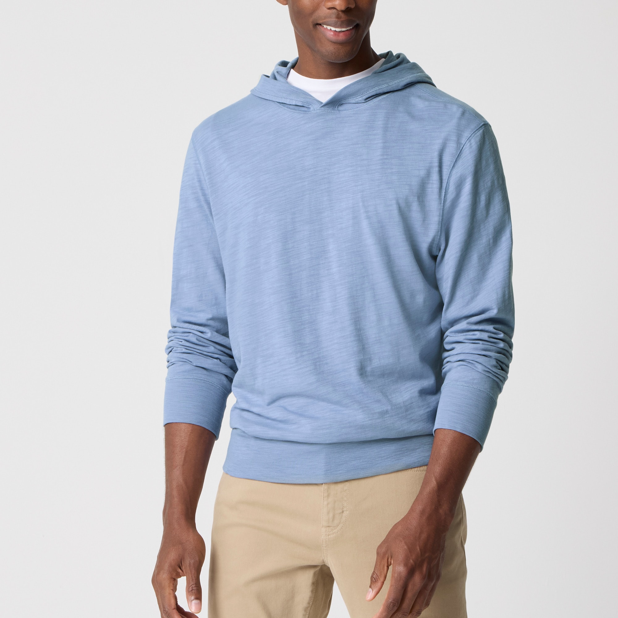 mens Slub jersey hoodie