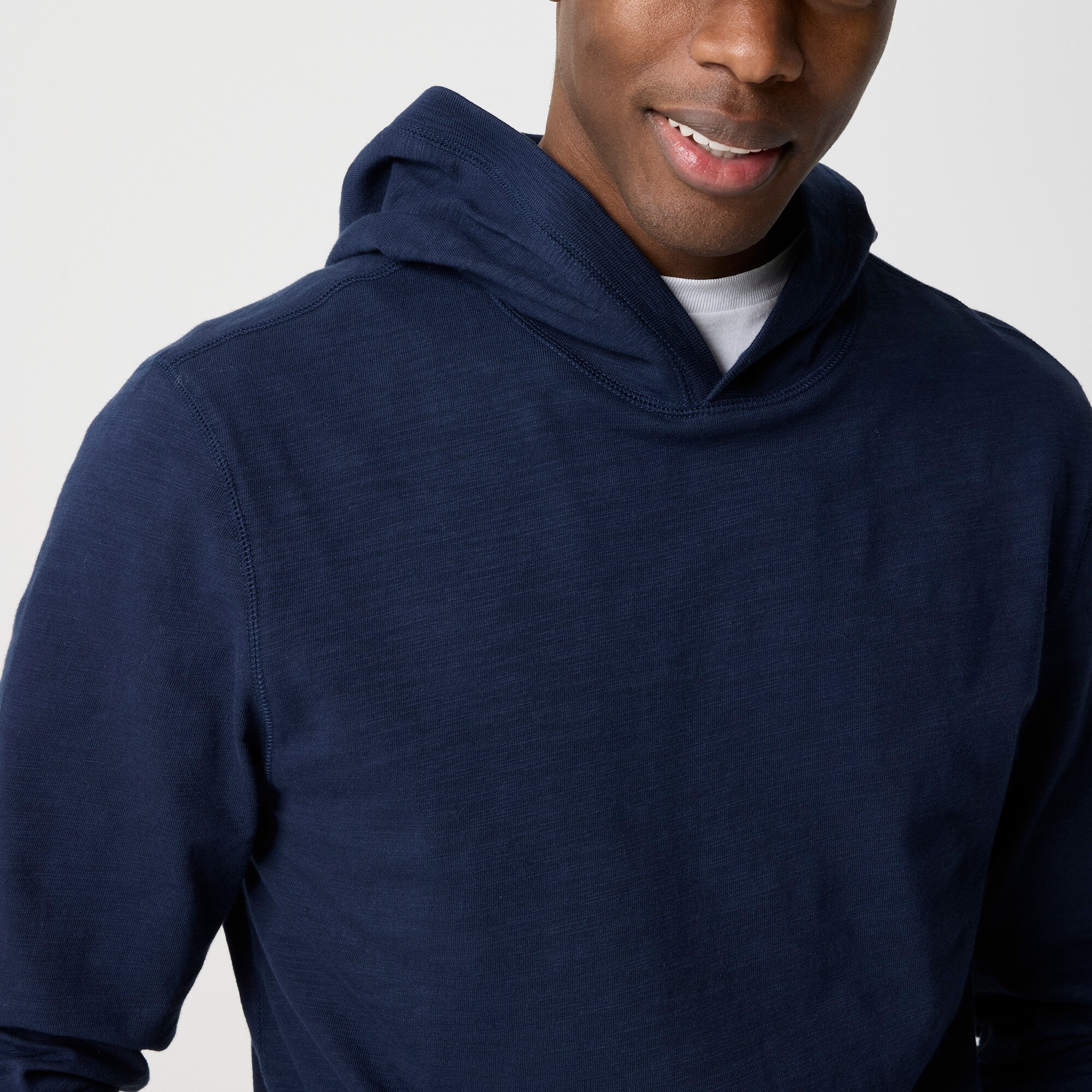 Slub jersey hoodie