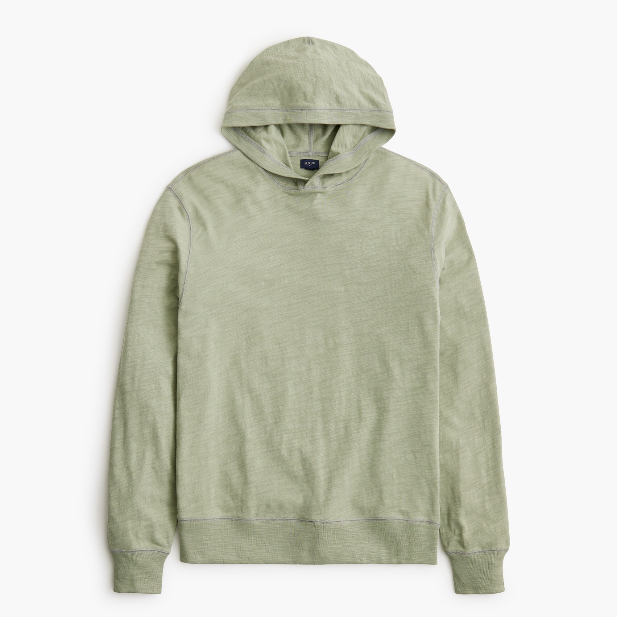 slub jersey hoodie for men