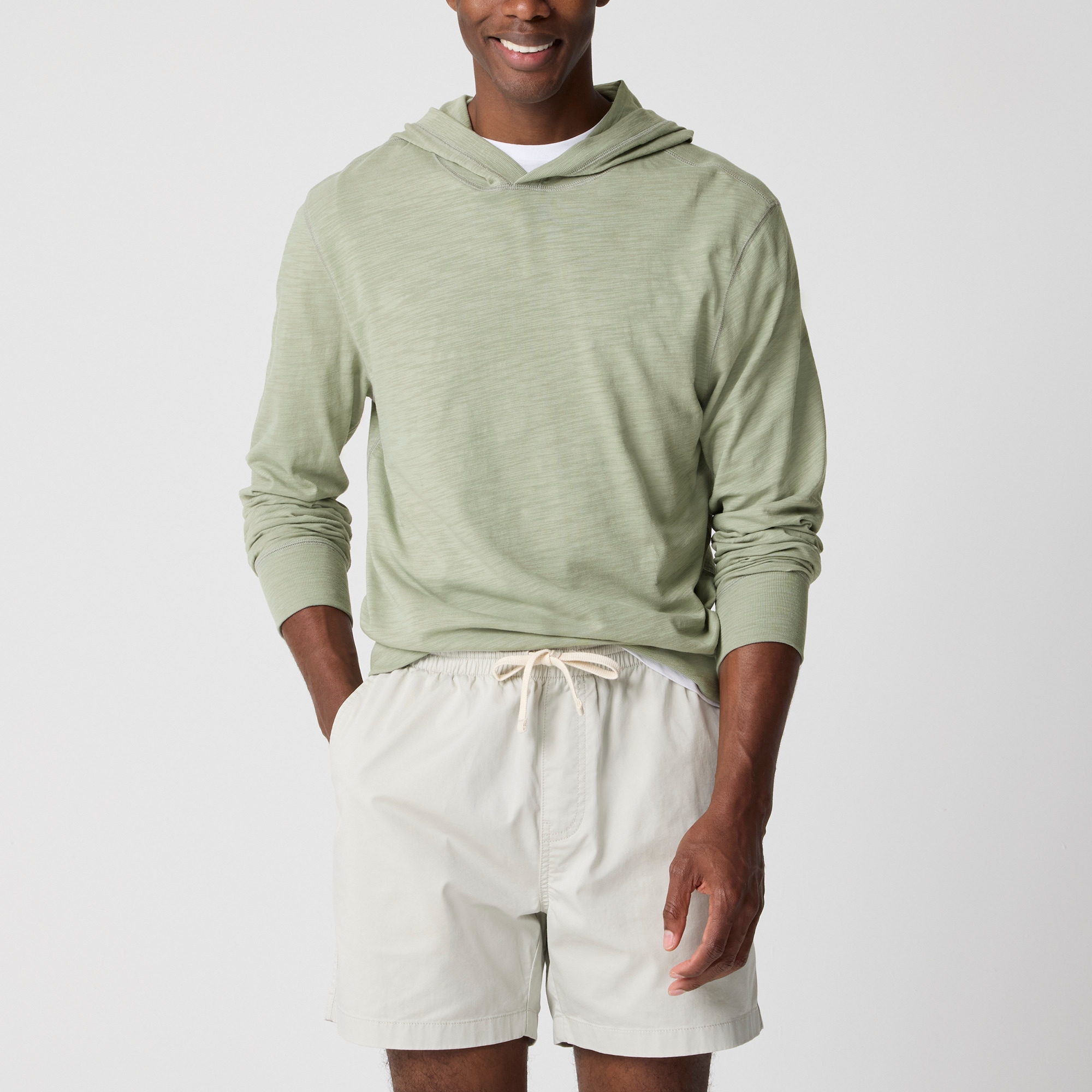 mens Slub jersey hoodie
