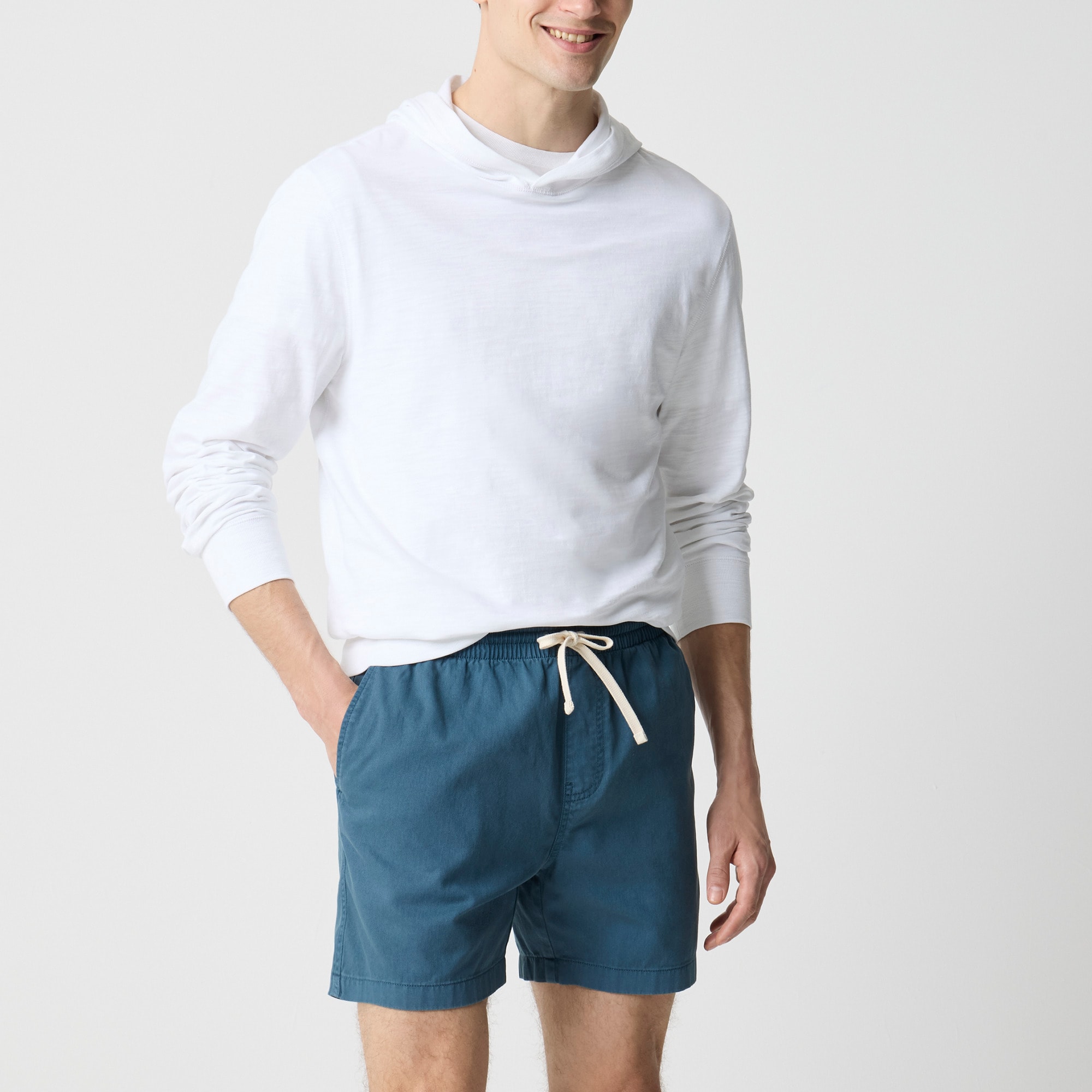Slub jersey hoodie