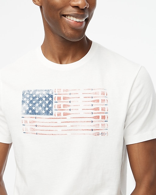 mens Oars flag graphic tee