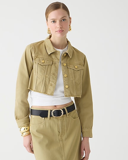 j.crew: limited-edition cropped classic denim jacket for women