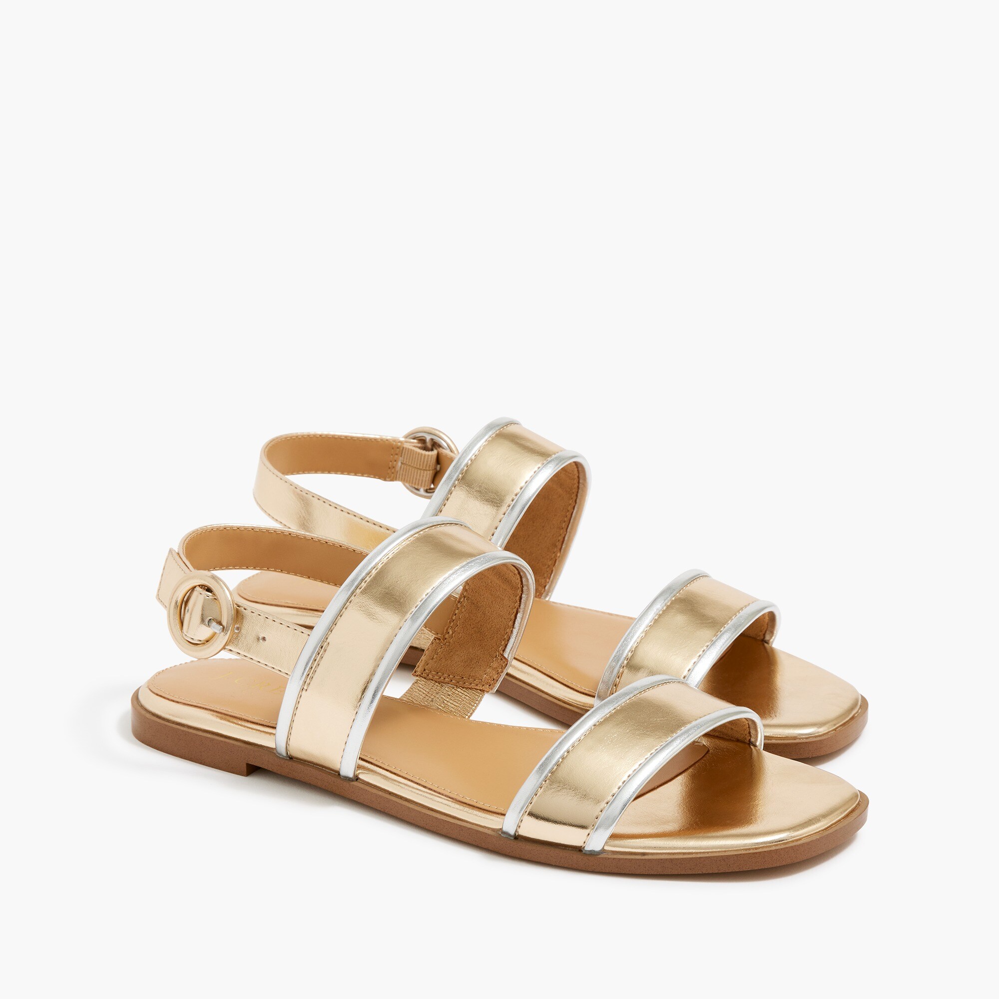double-strap slide sandals for women