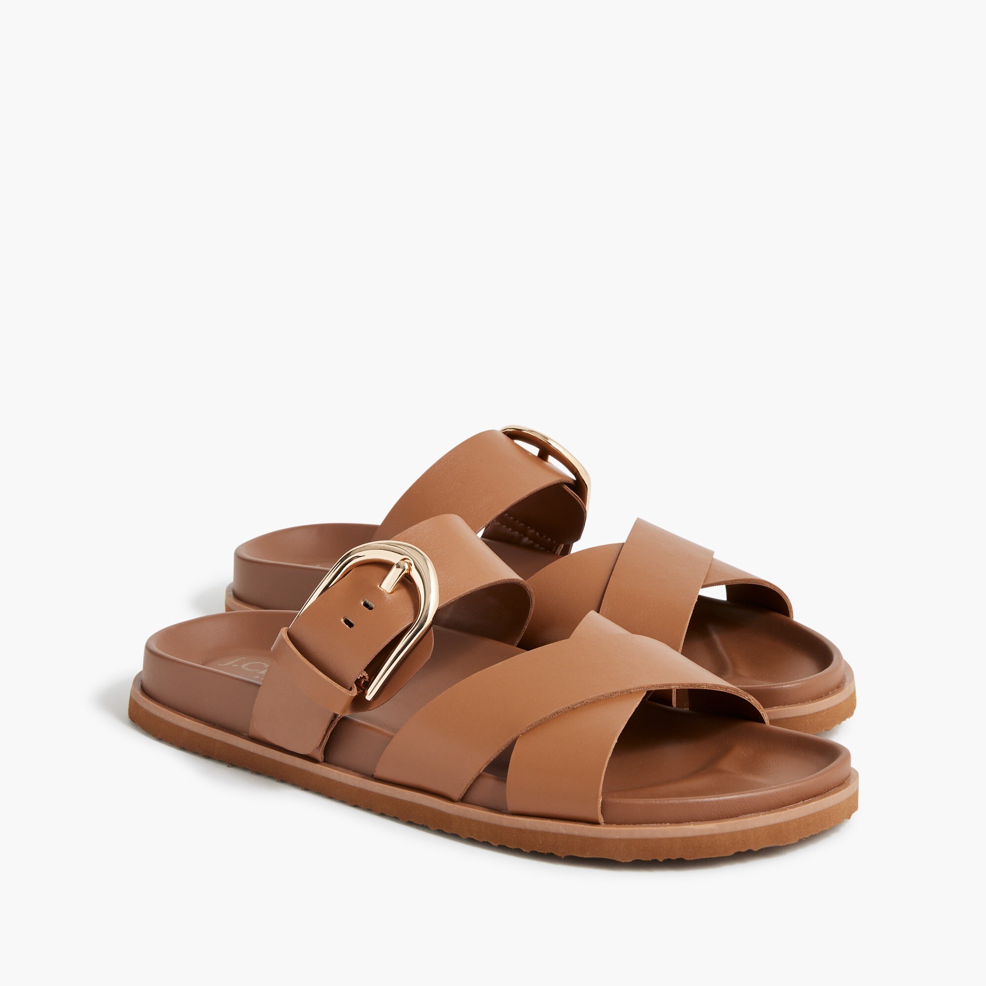 buckle slide sandals for women