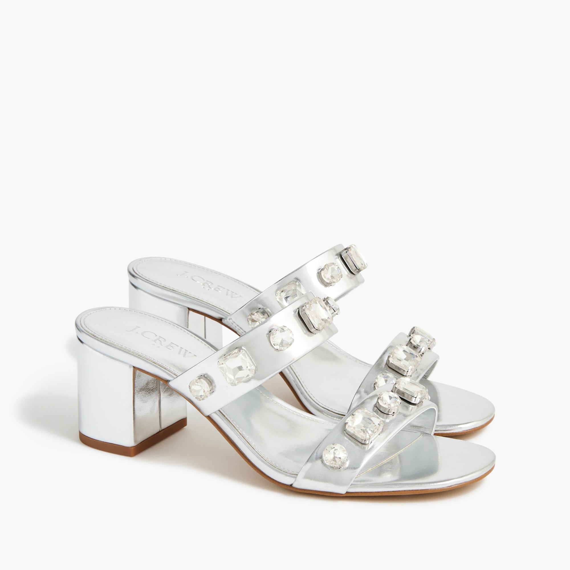 jewel mule heels for women