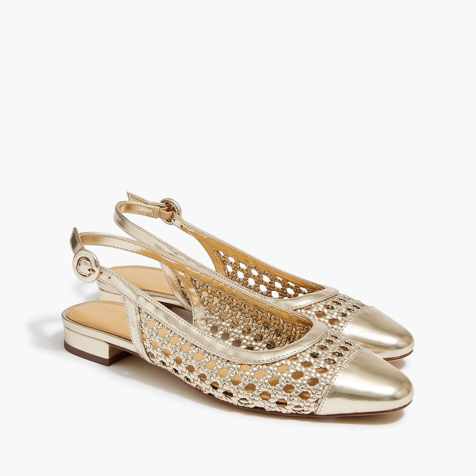 Woven slingback flats