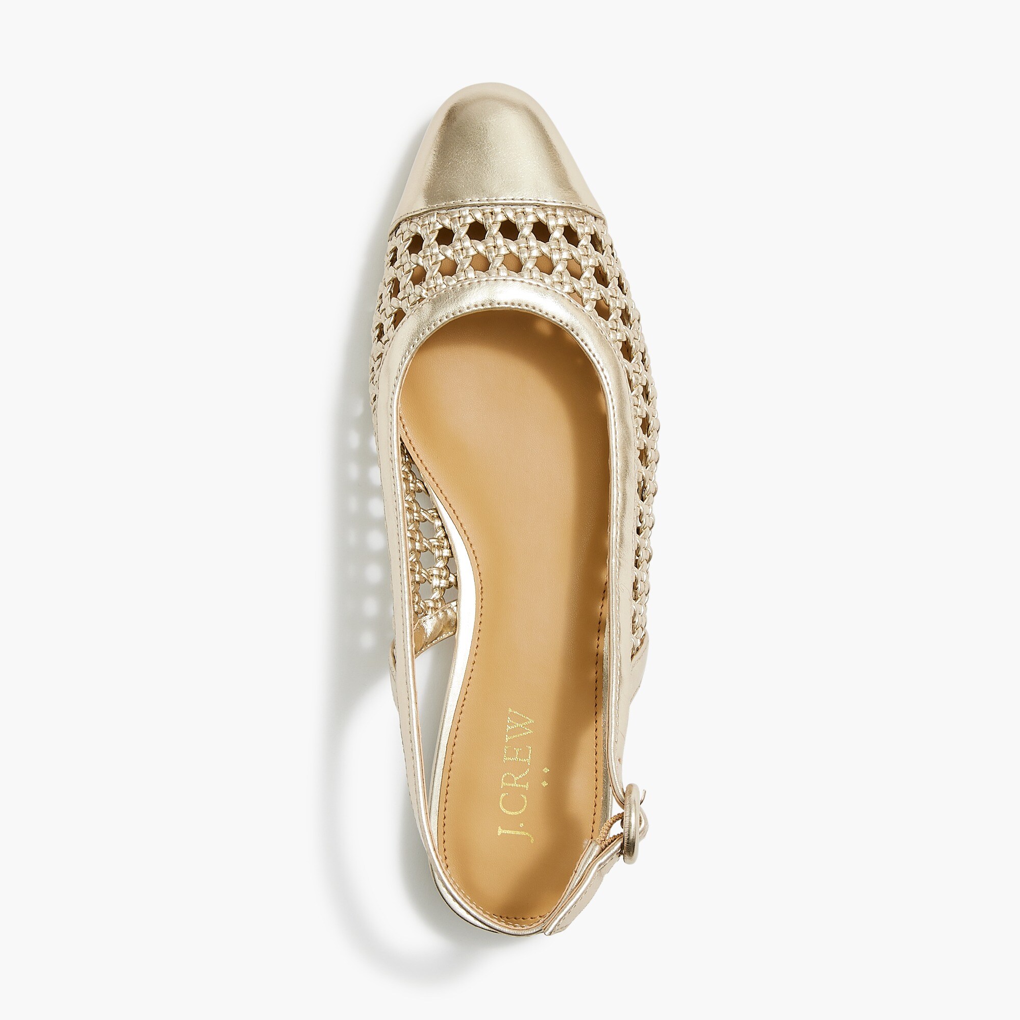 Woven slingback flats