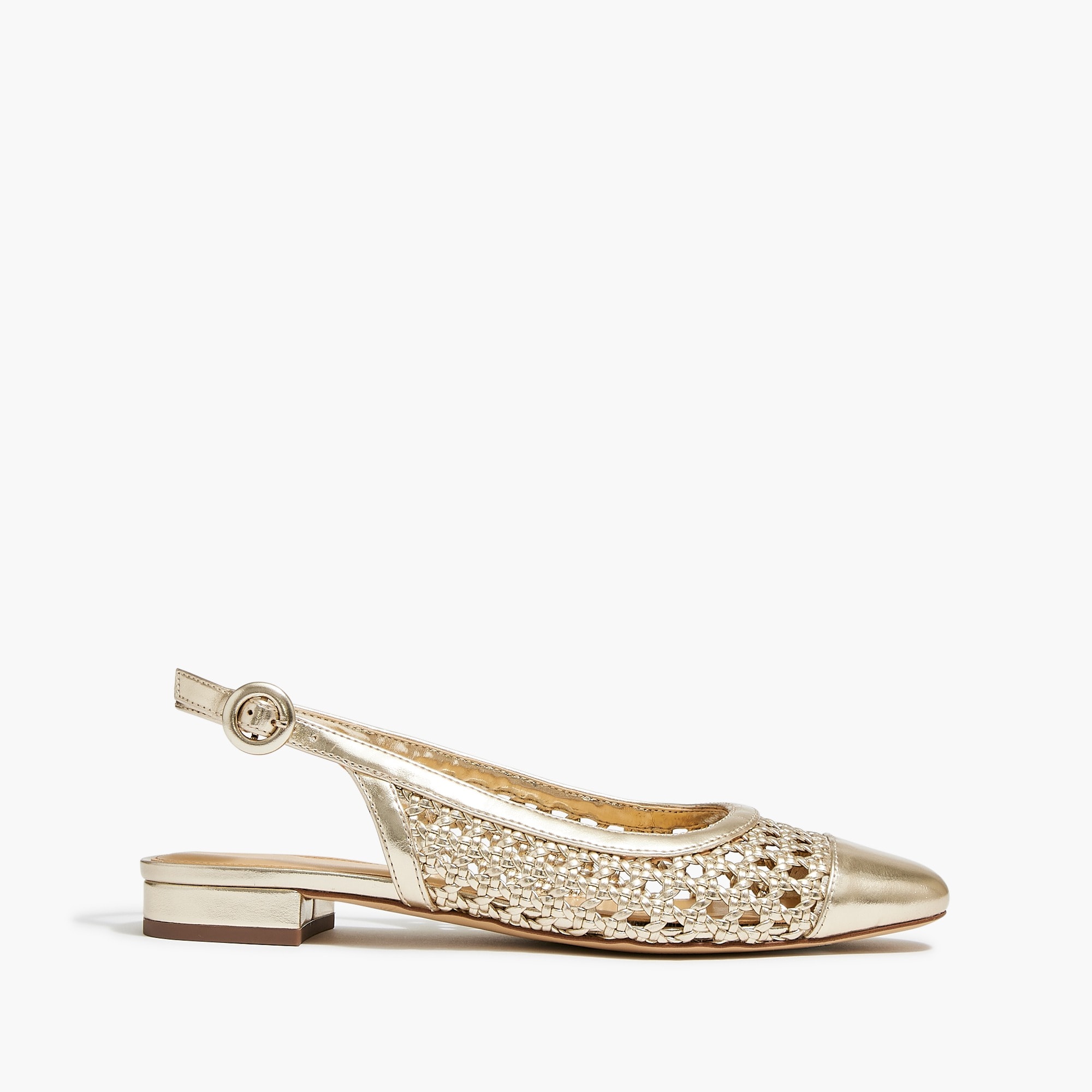 Woven slingback flats