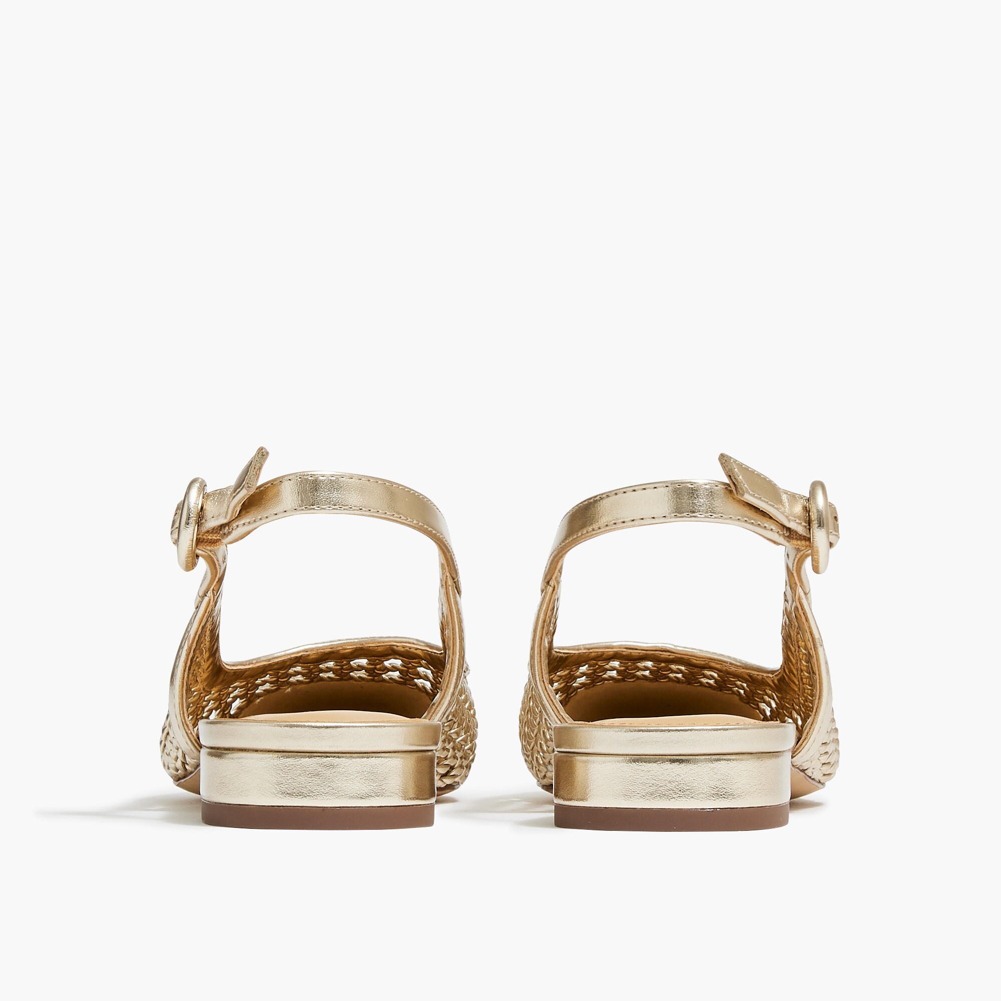 Woven slingback flats
