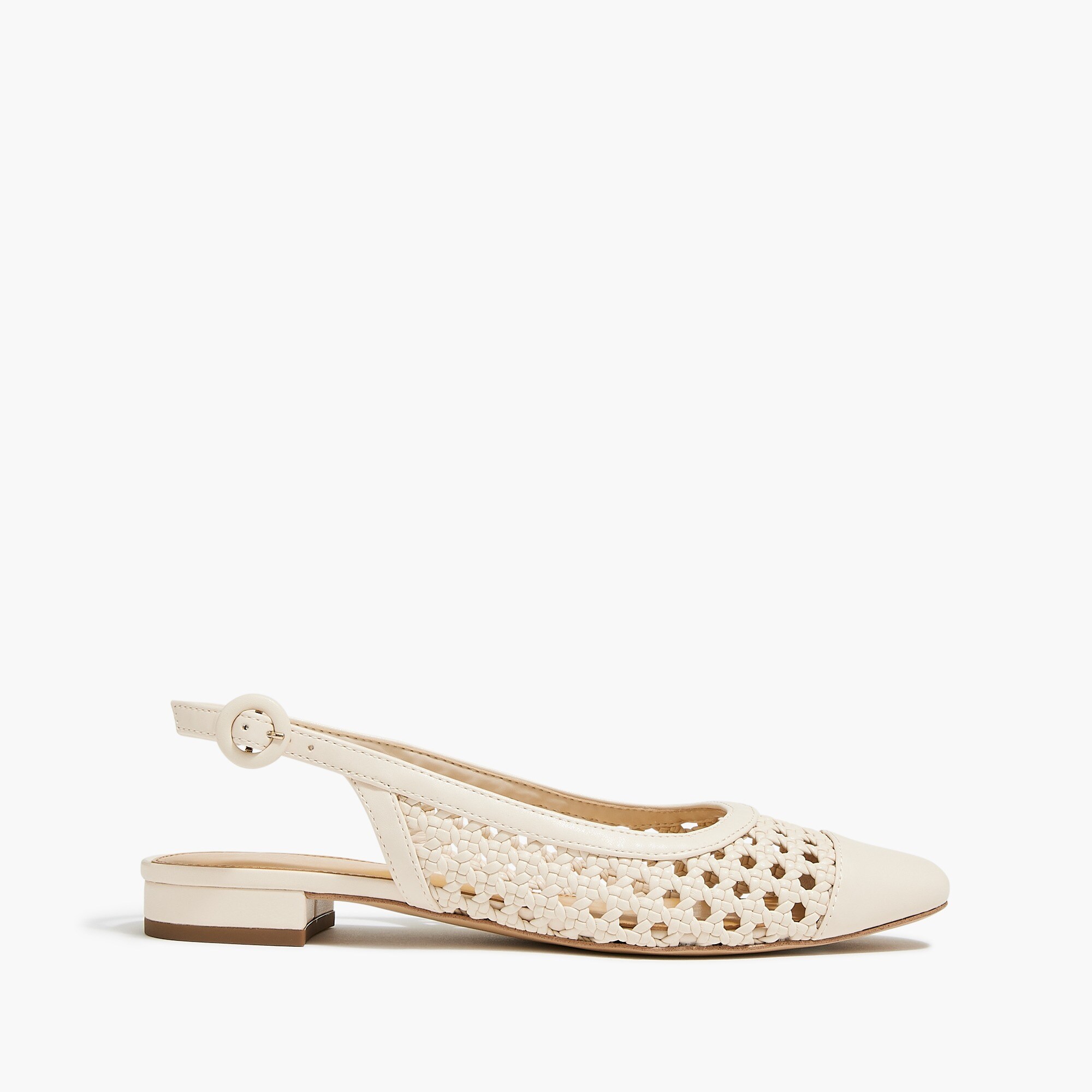 Woven slingback flats