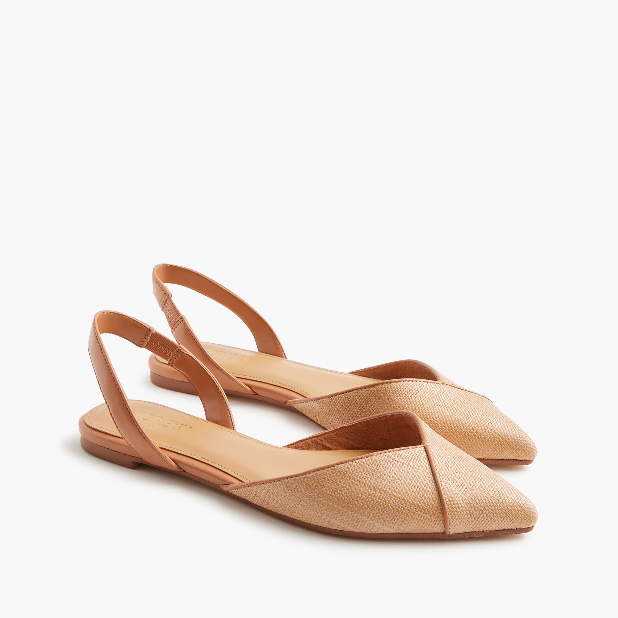 woven slingback flats for women