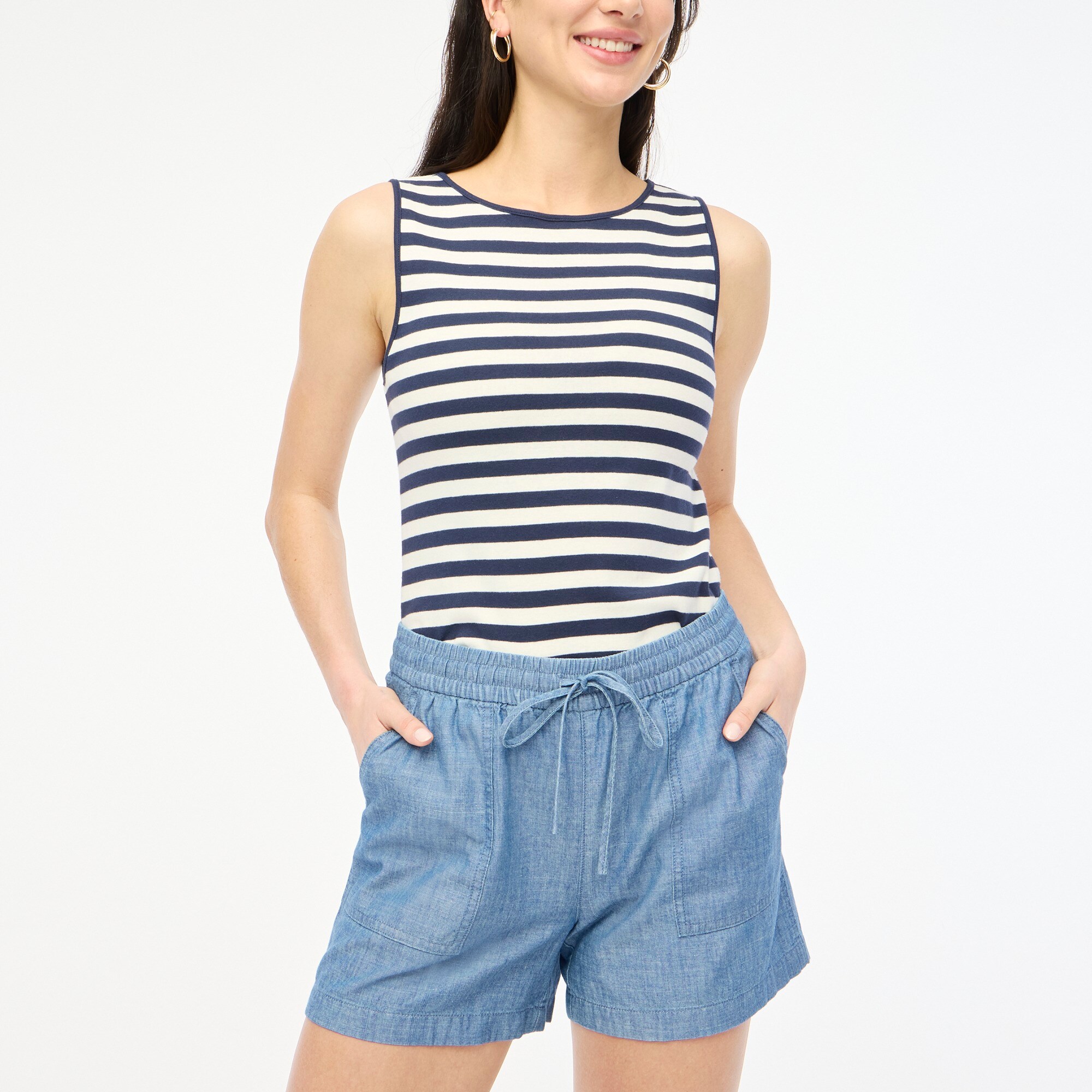 Cotton drawstring short