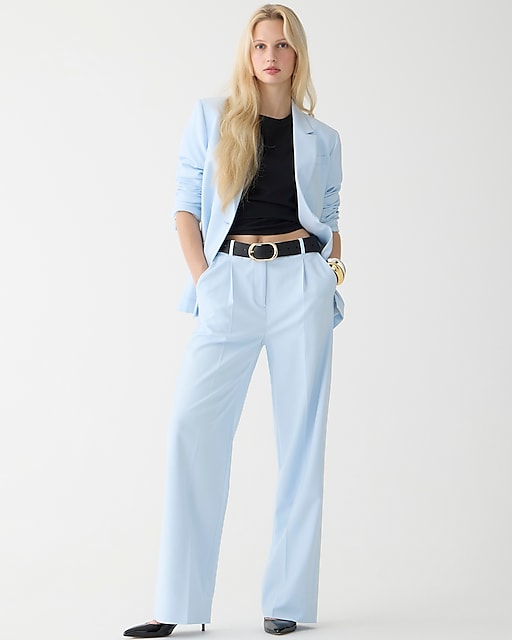 womens Tall wide-leg essential pant in city twill