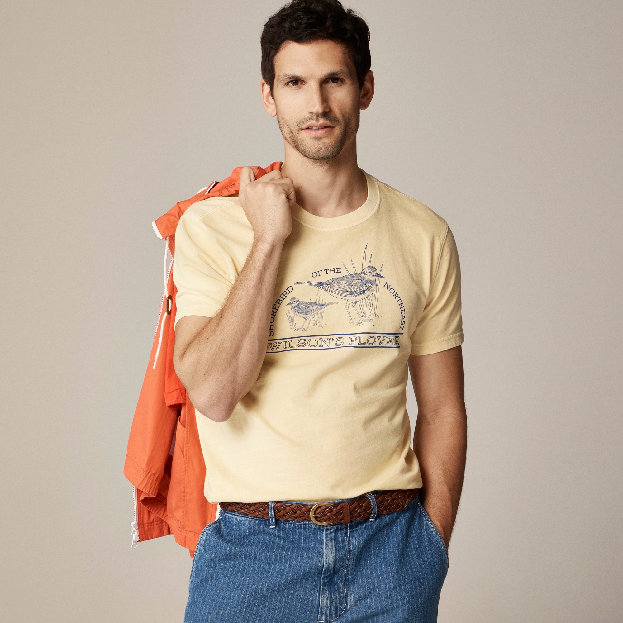 mens Vintage-wash cotton graphic T-shirt