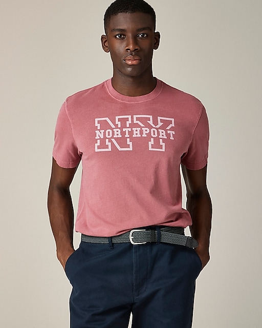 mens Vintage-wash cotton graphic T-shirt