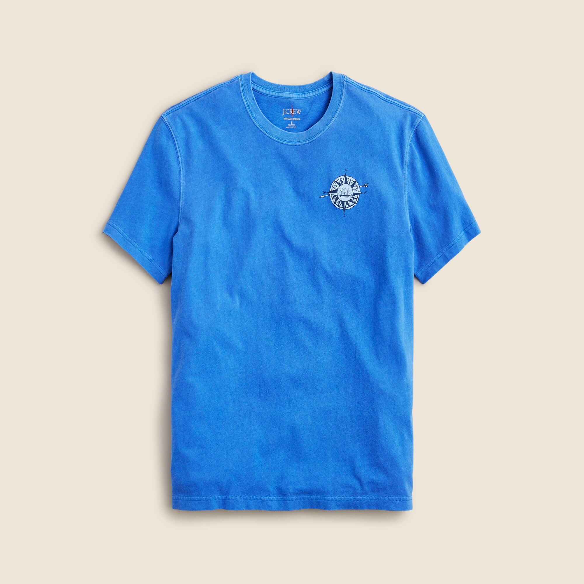 J.Crew: Vintage-wash Cotton Graphic T-shirt For Men