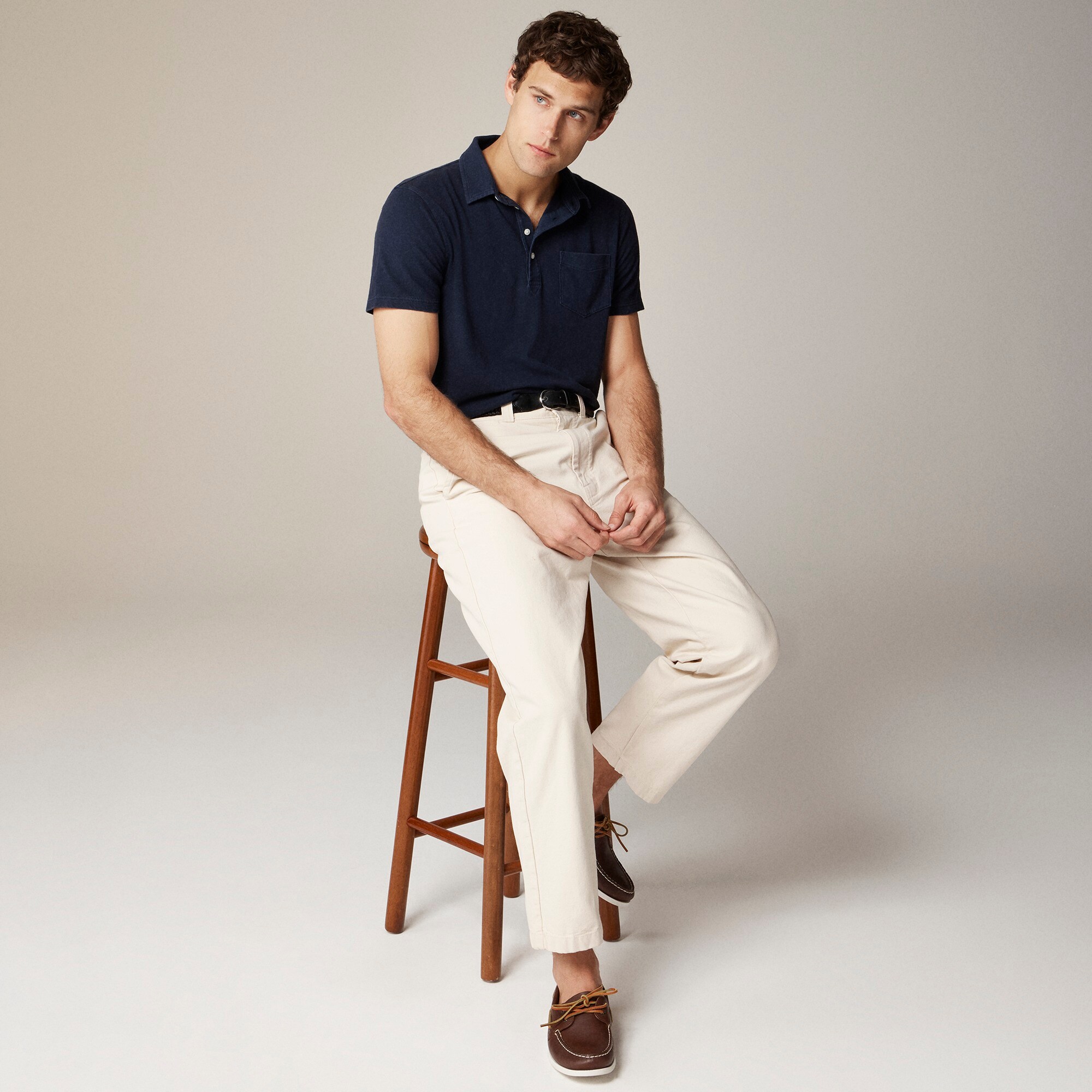 Cotton-blend polo shirt