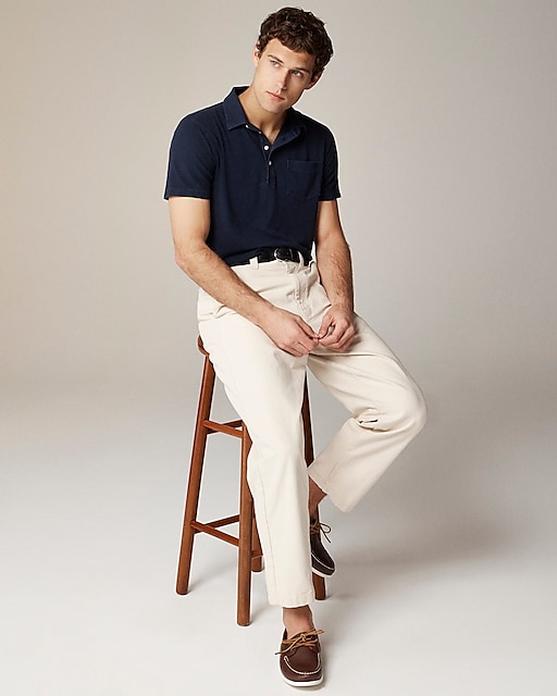  Hemp-organic cotton blend polo shirt
