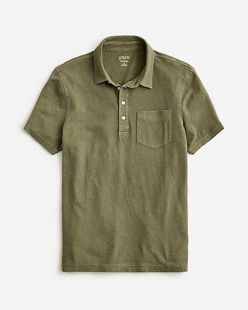 mens Tall hemp-organic cotton blend polo shirt