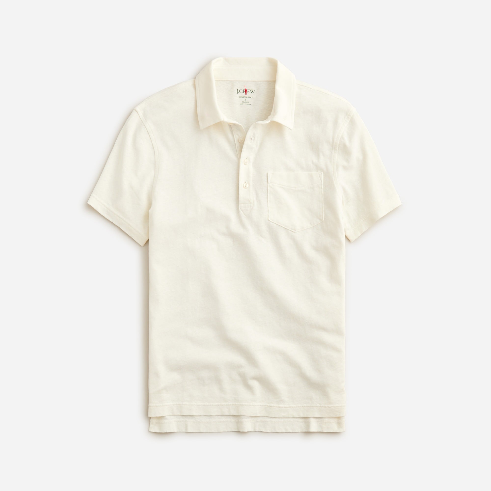 mens Tall hemp-organic cotton blend polo shirt