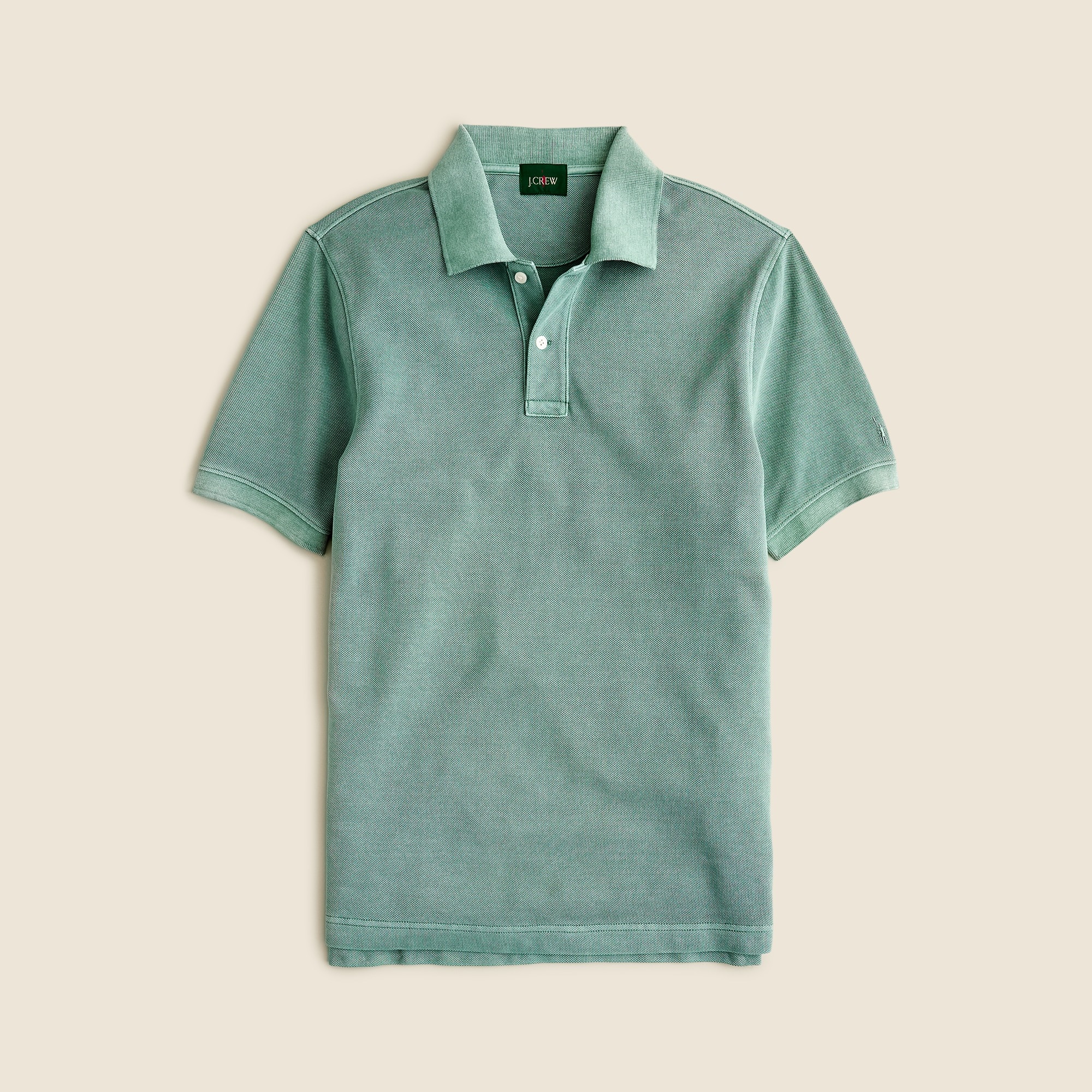 mens Washed piqu&eacute; polo shirt