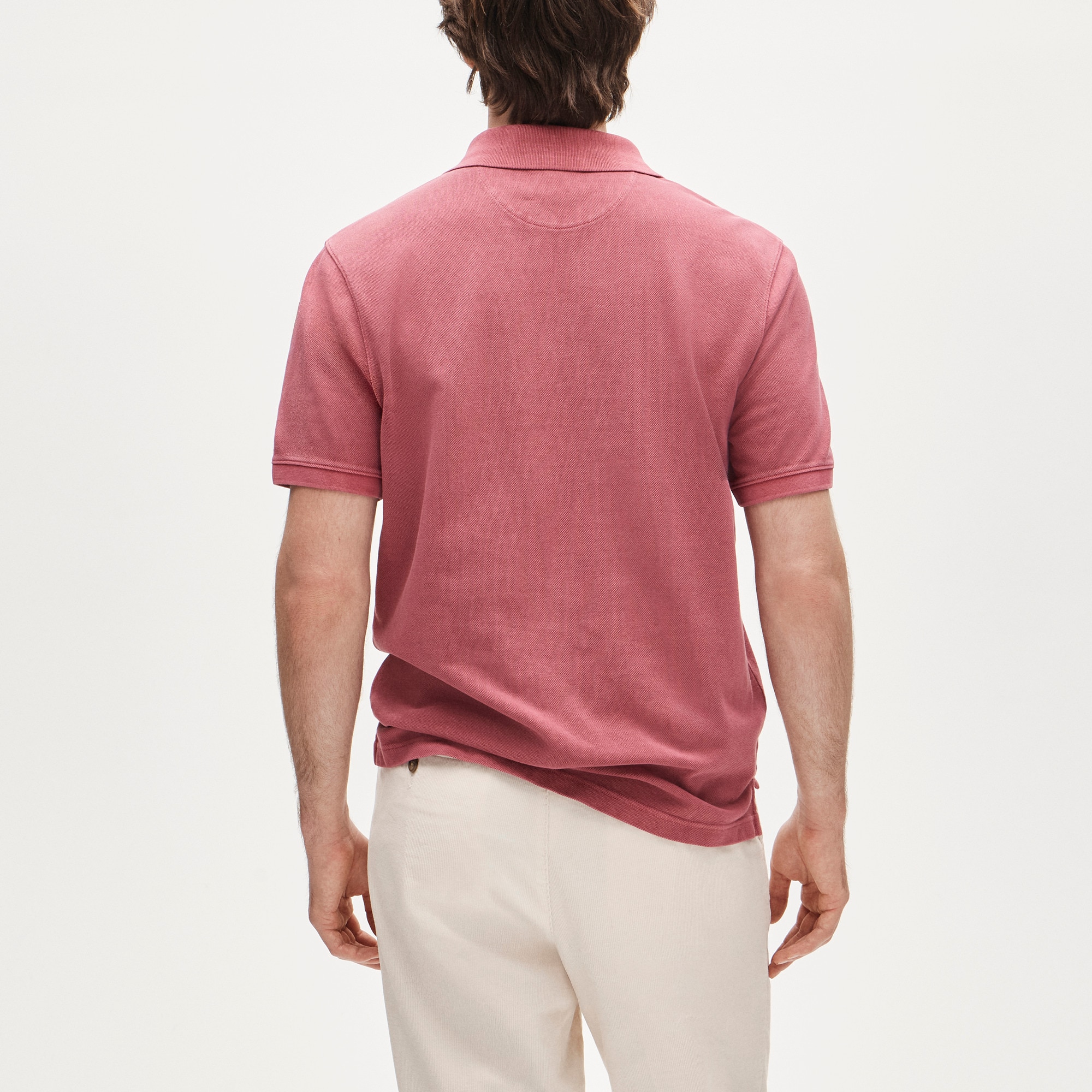 Washed piqué polo shirt