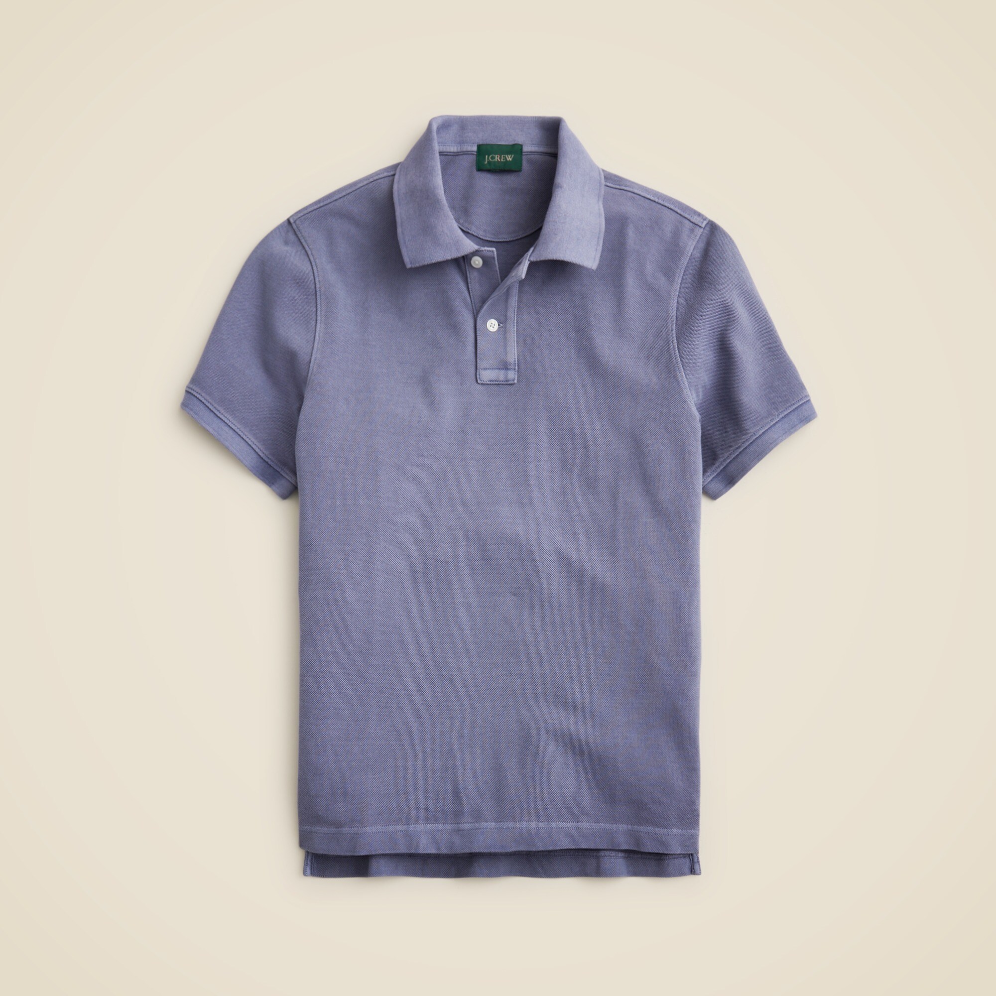 Washed piqué polo shirt