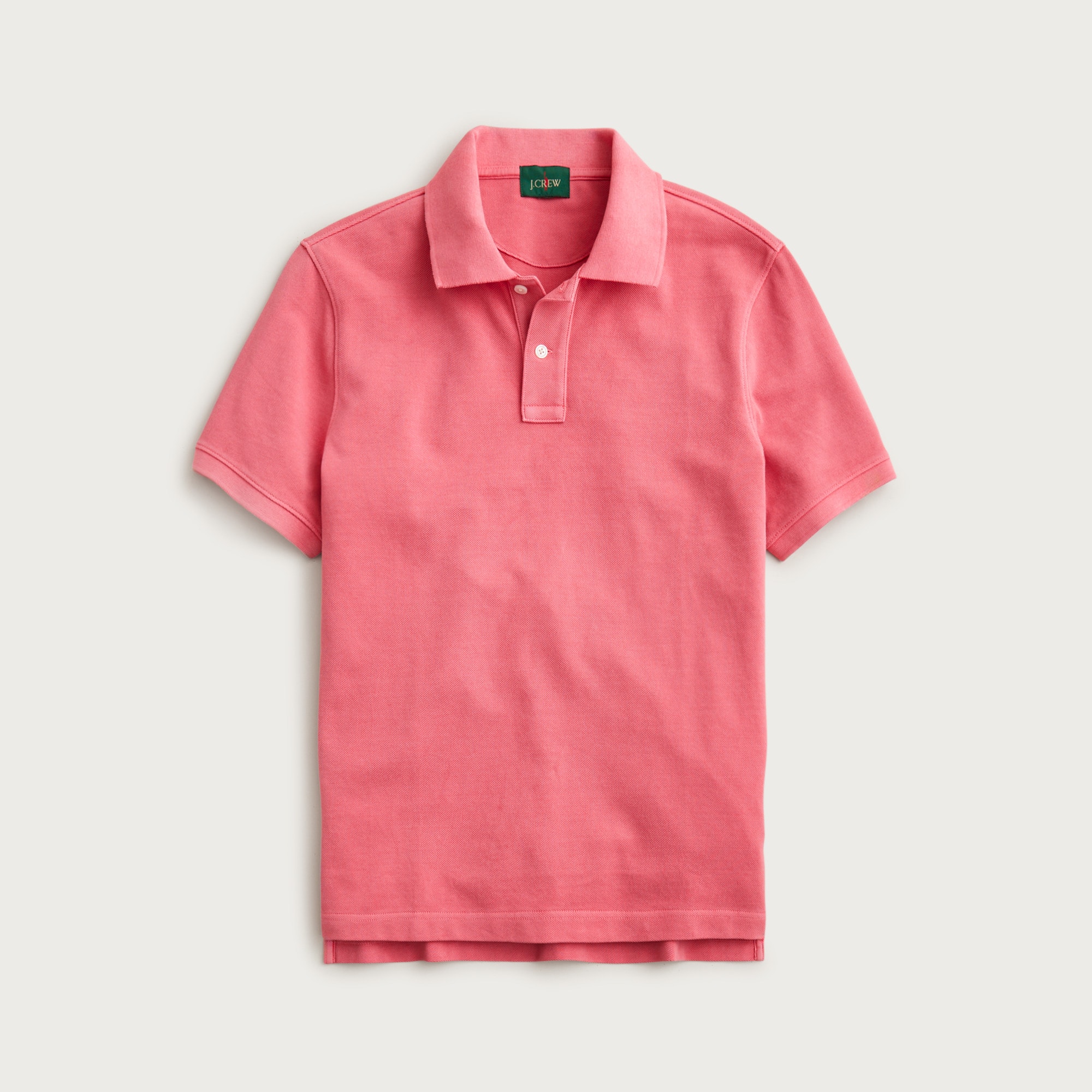 Washed piqué polo shirt